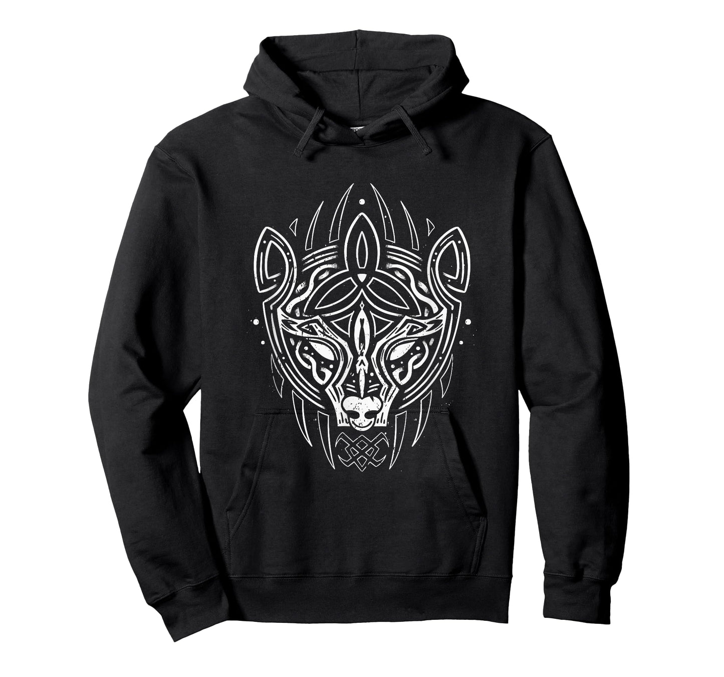 Stylized Wolf Head with Knotwork for Celtic & Viking Fans T-Shirt
