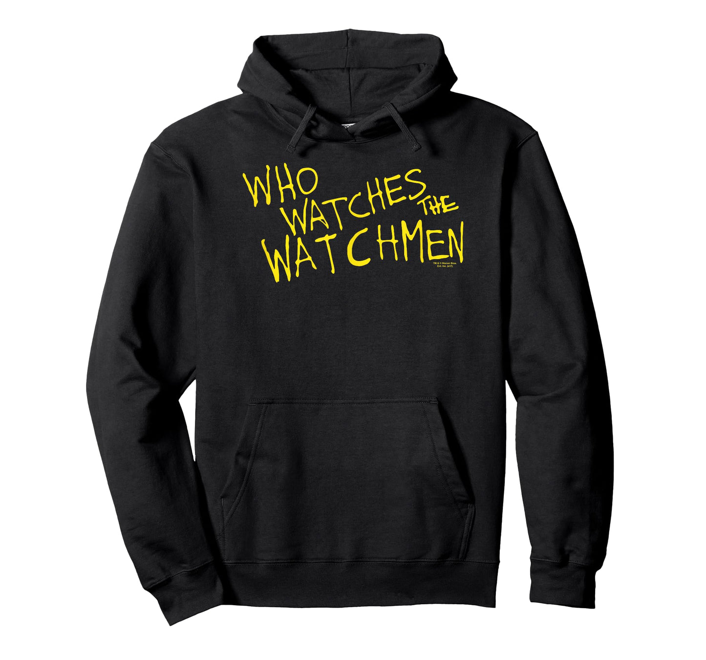 DC Comics Watchmen Who Watches Unisex Adult T-Shirt, Black, Small