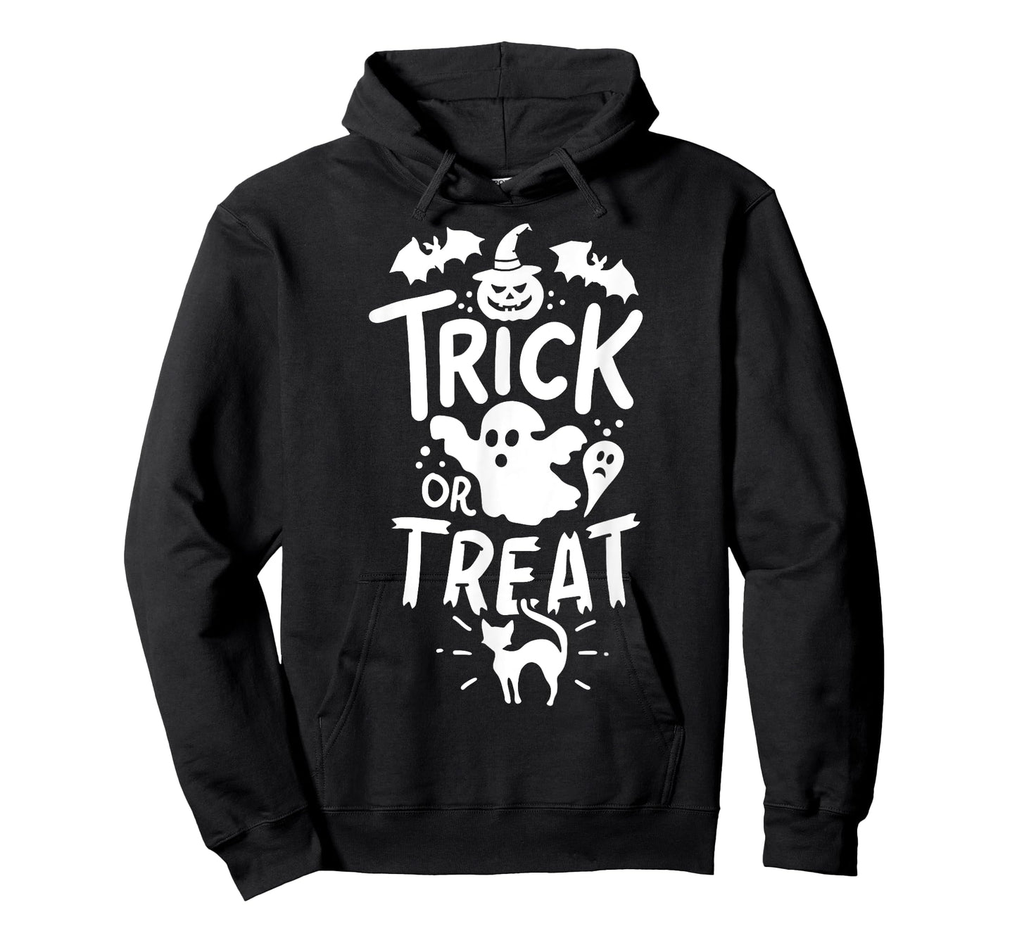 Halloween Trick Or Treat Tee Bat Ghost Pumpkin Cat T-Shirt for Men Women Kids