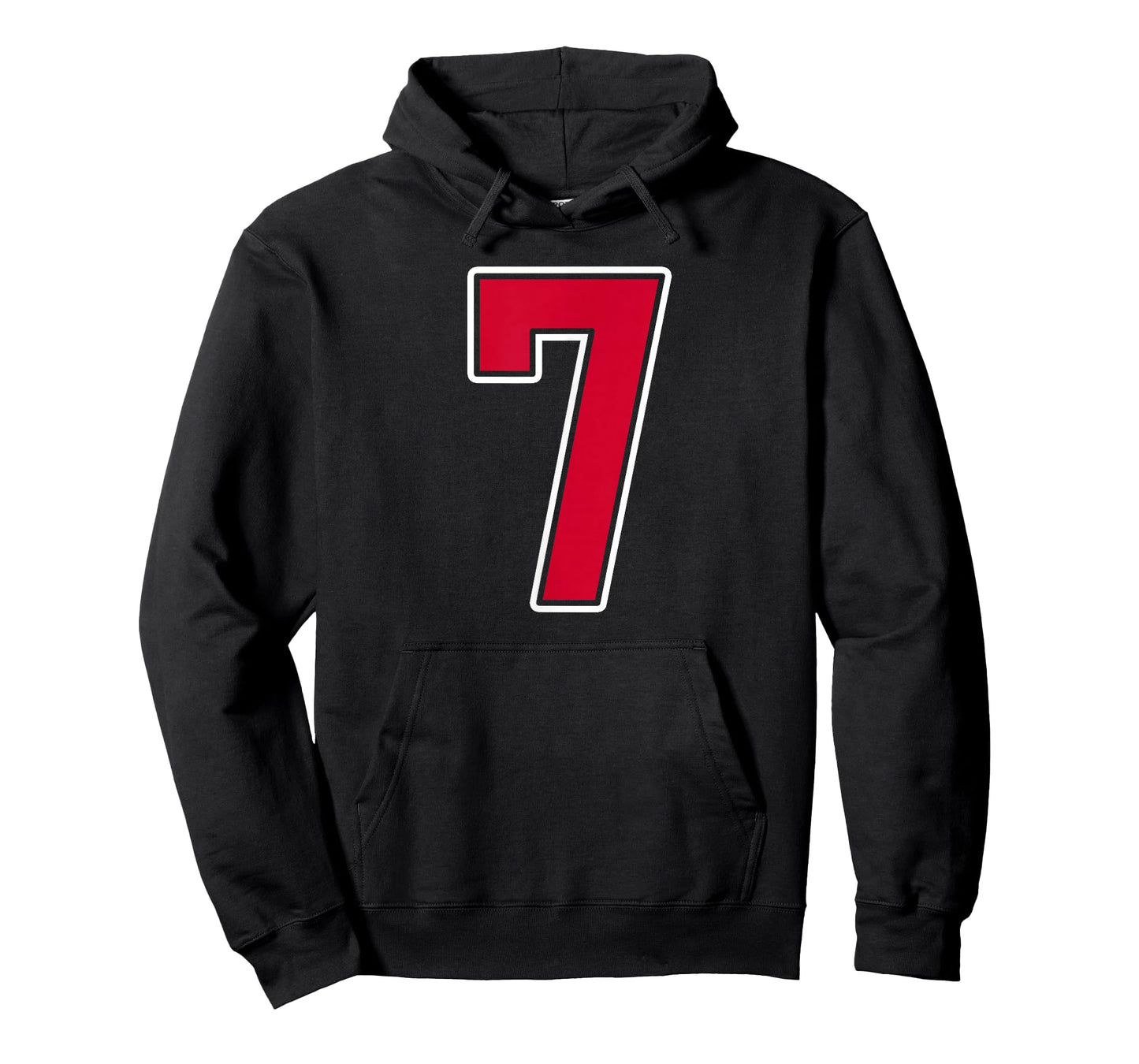Red White Number 7 Jersey Player Uniform #7 T-Shirt