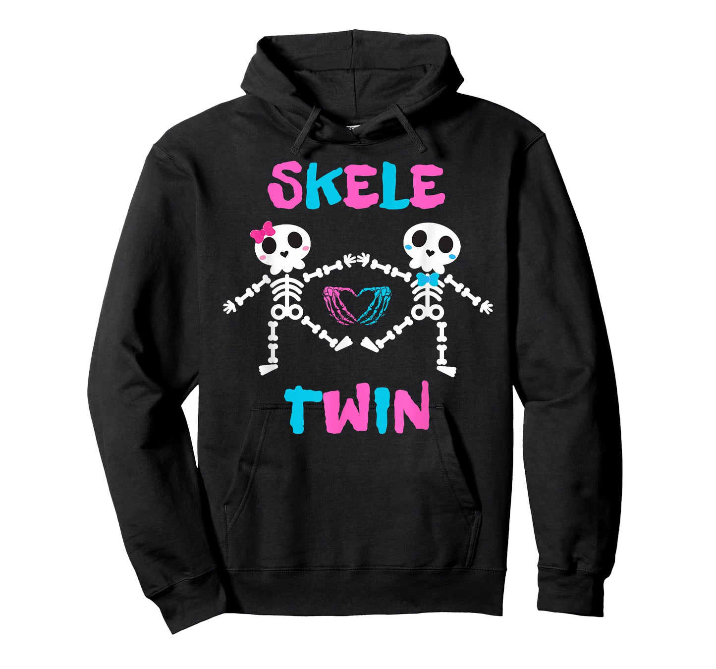 Skele Cute Twins Halloween Two Horror Skeletons Lover Family T-Shirt