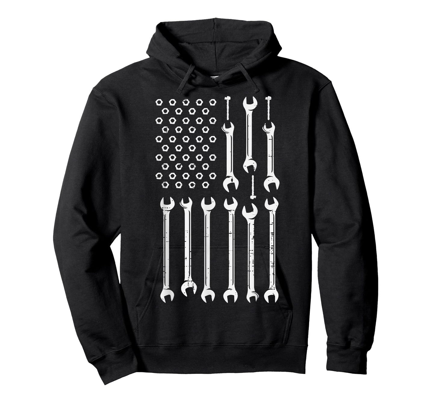 Mechanic Nuts Bolts Wrench Flag Car Auto Patriot Men Women T-Shirt