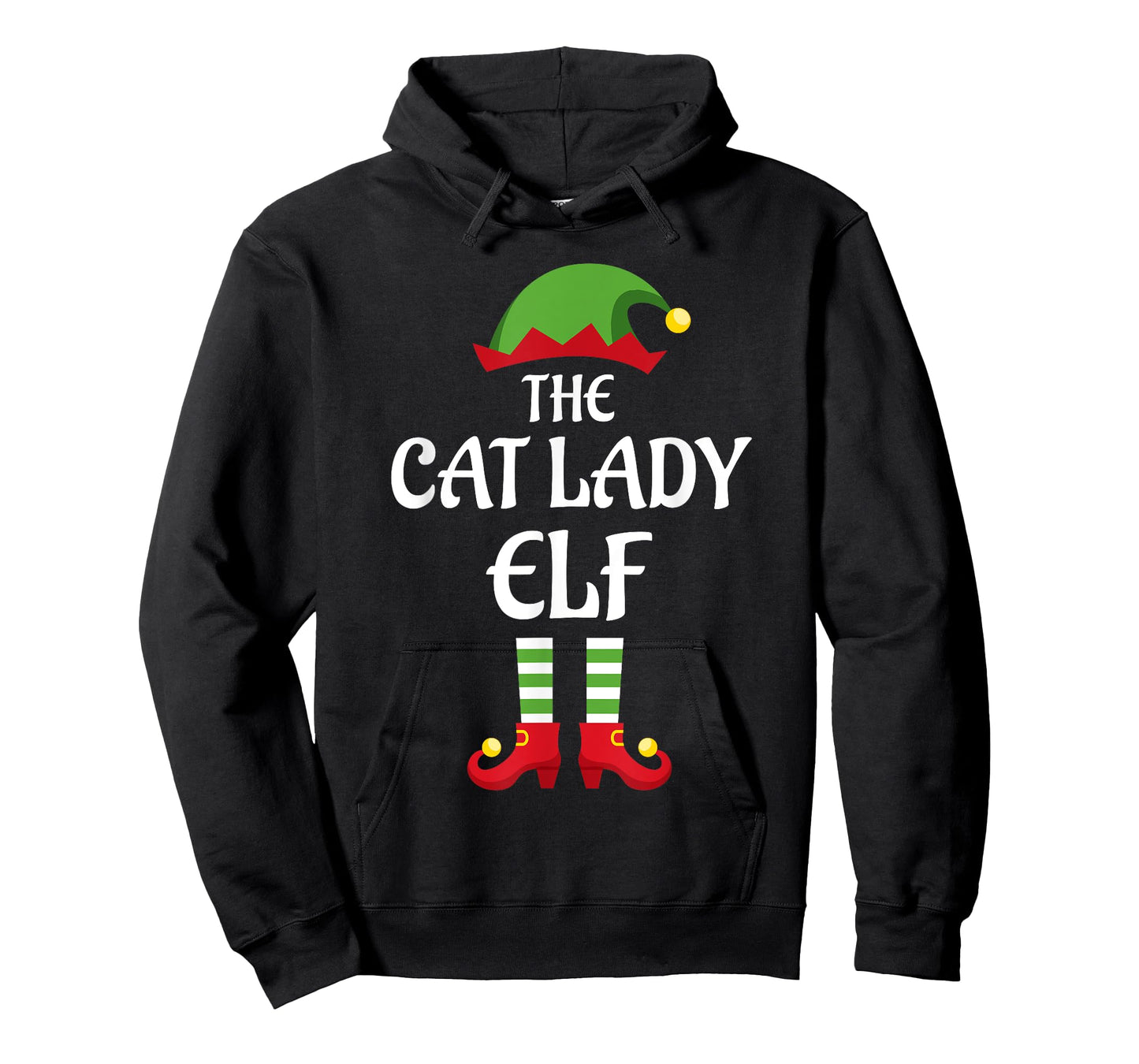 Cat Lady Elf Family Matching Group Christmas T-Shirt