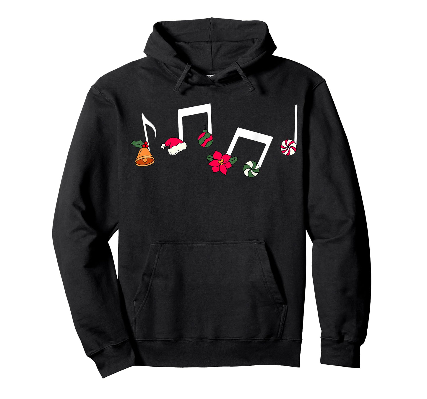 Music Notes Santa Hat Candy Music Teacher Christmas Outfit T-Shirt