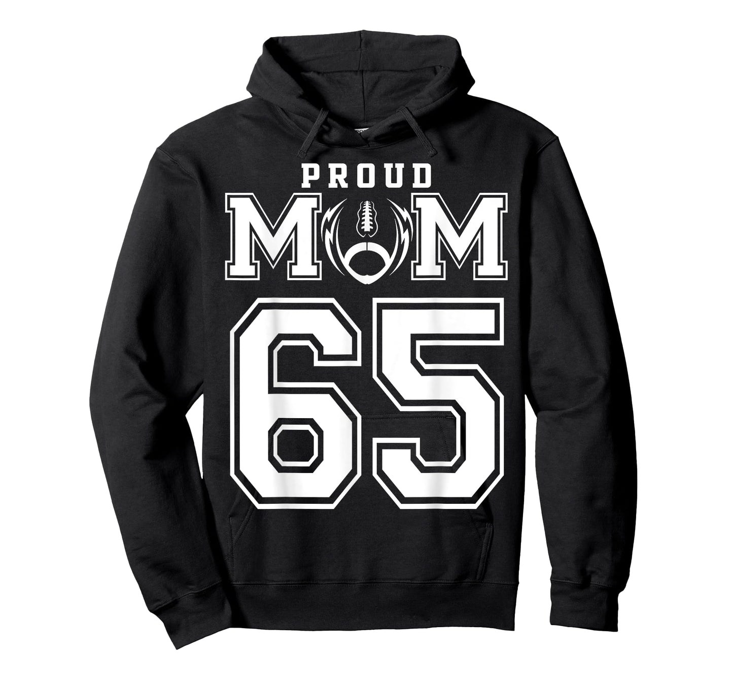 Custom Proud Football Mom Number 65 Personalized For Women T-Shirt
