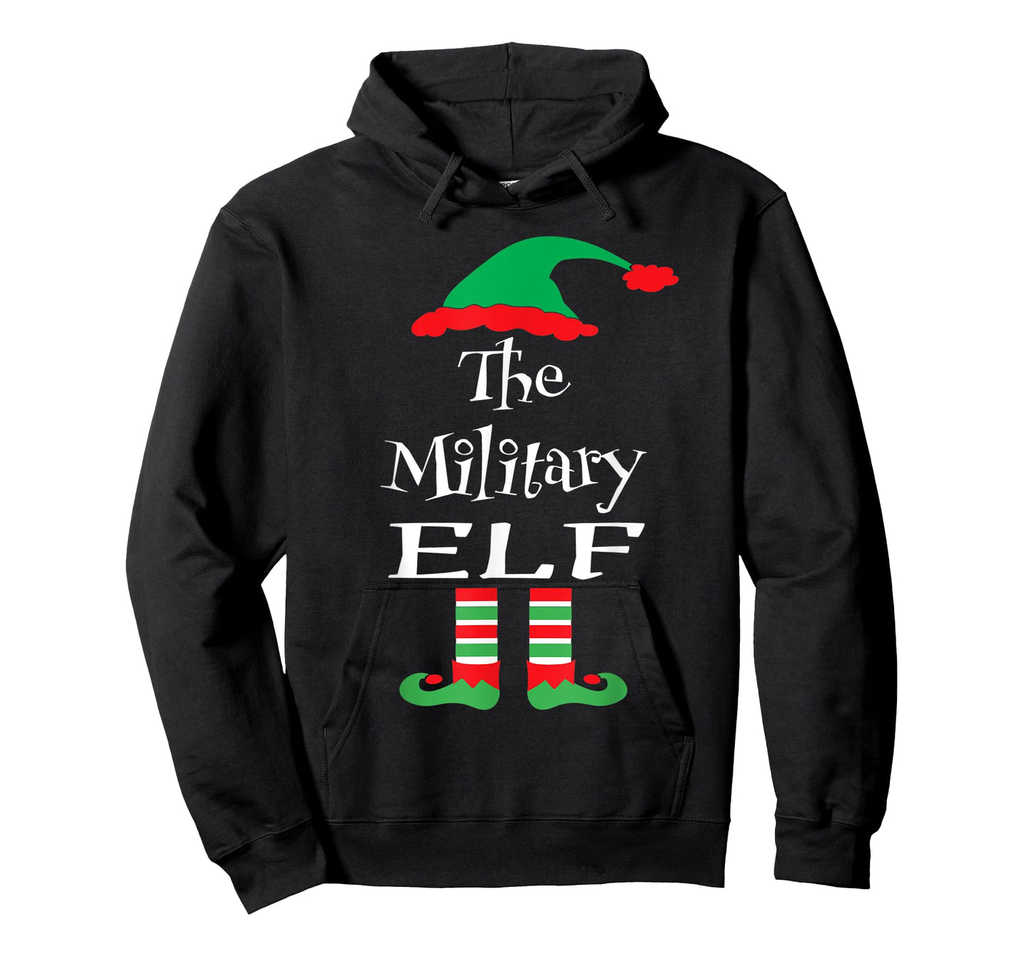 Funny The Military Elf Shirt Xmas Family Matching Women Men T-Shirt