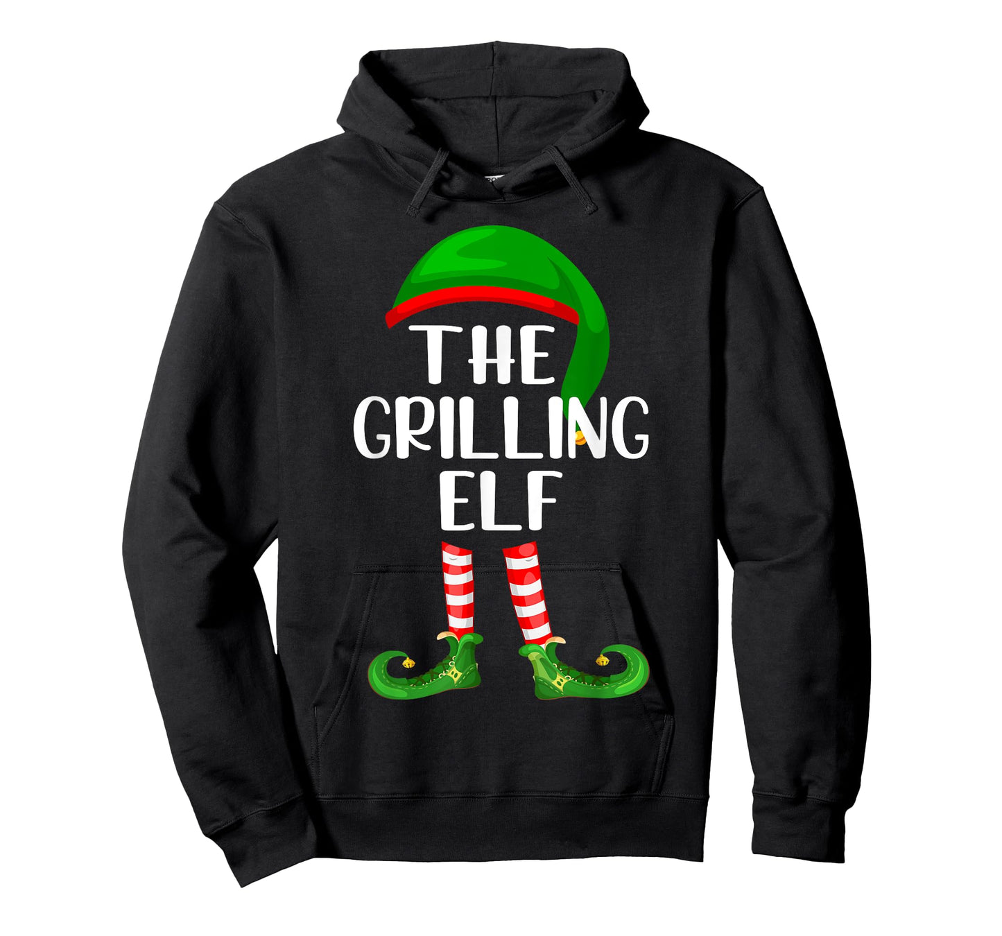 Funny The Grilling Elf Matching Family Christmas T-Shirt