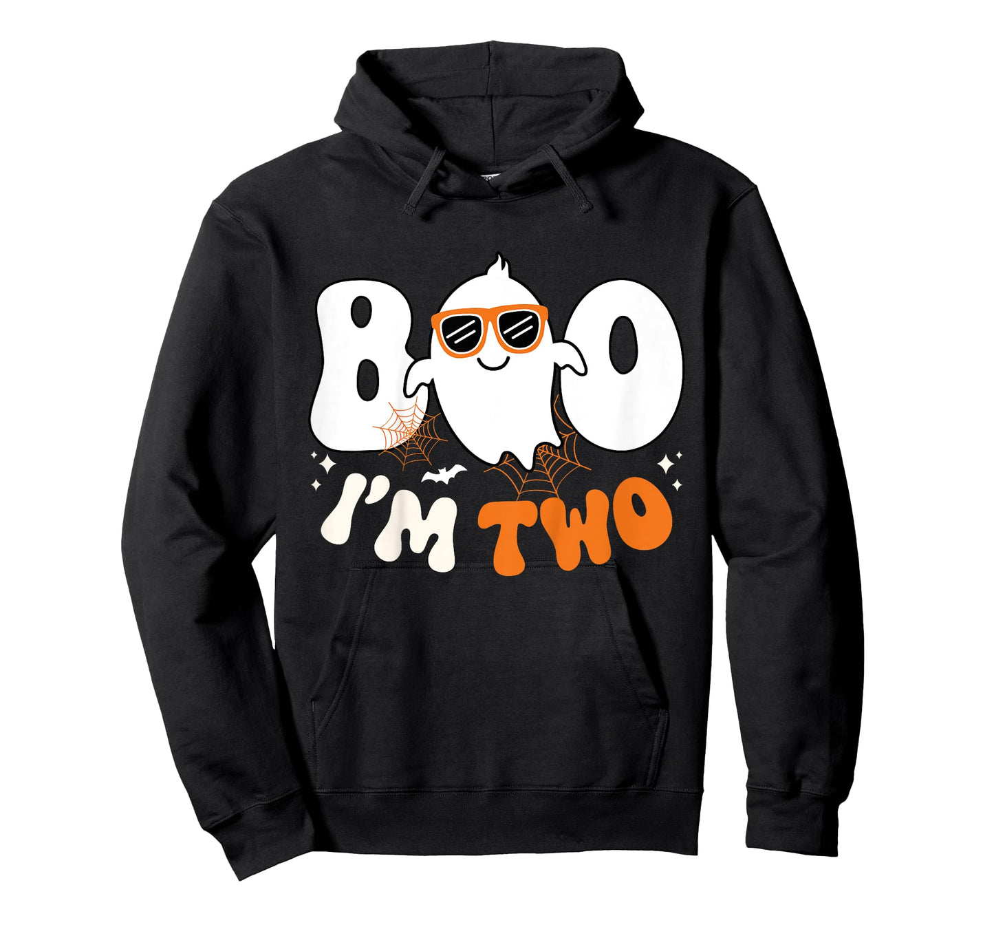 Kids Boo I'm Two Ghost Second 2nd Birthday Boy Groovy Halloween T-Shirt