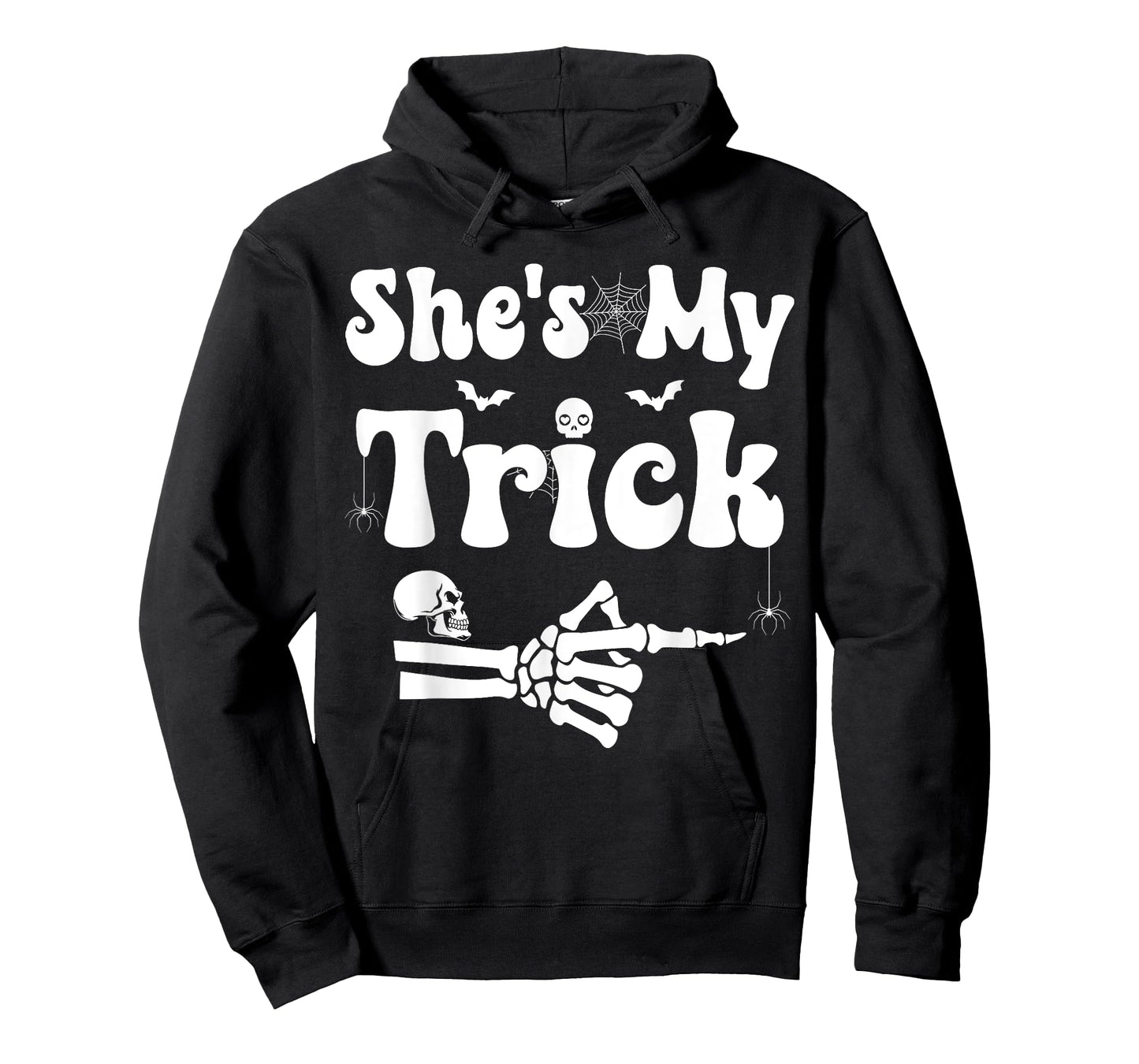 She's My Trick Skeleton Couples Matching Couple Halloween T-Shirt