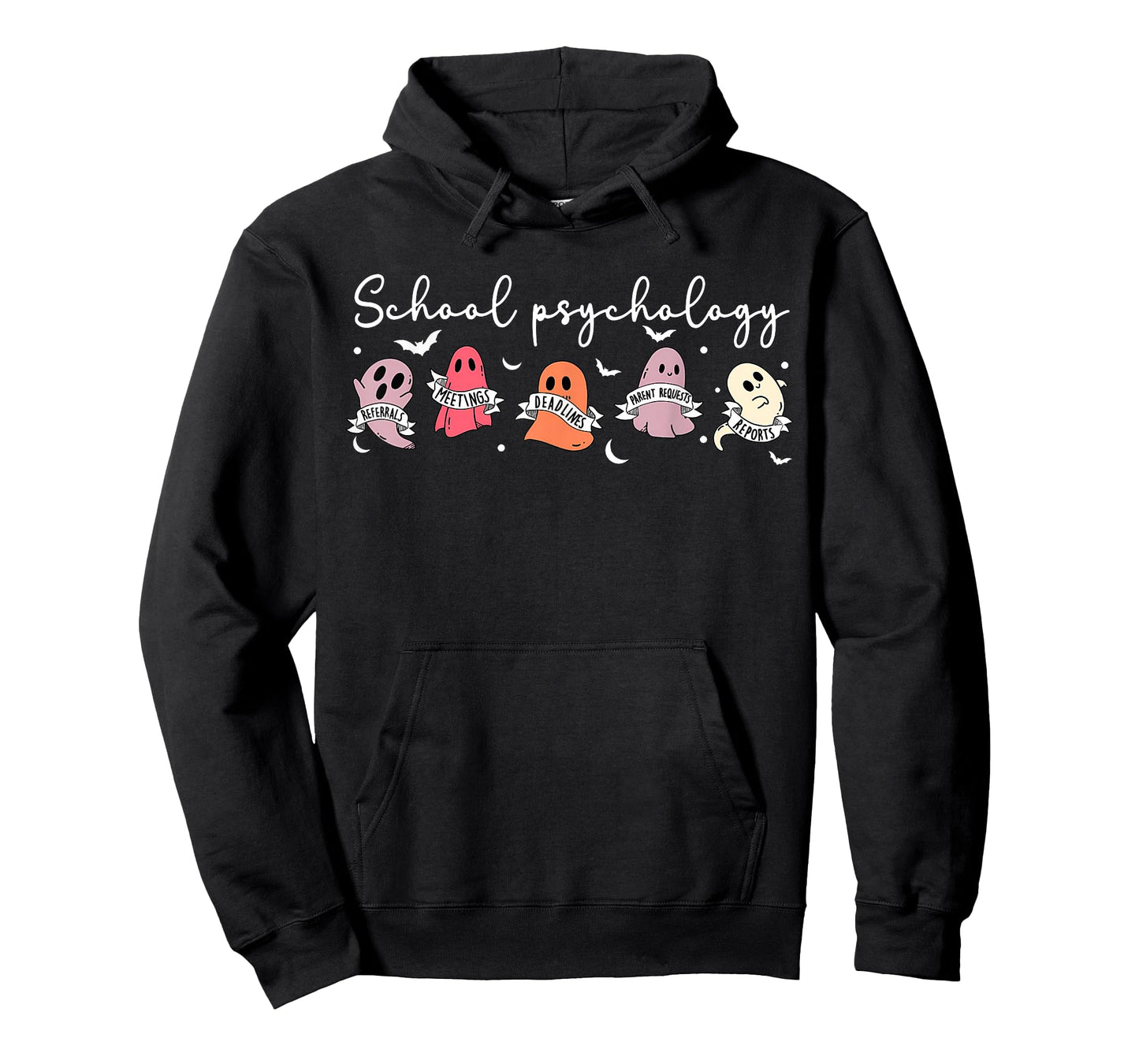 Retro Cute Ghost School Psychologist Halloween Psychologist T-Shirt