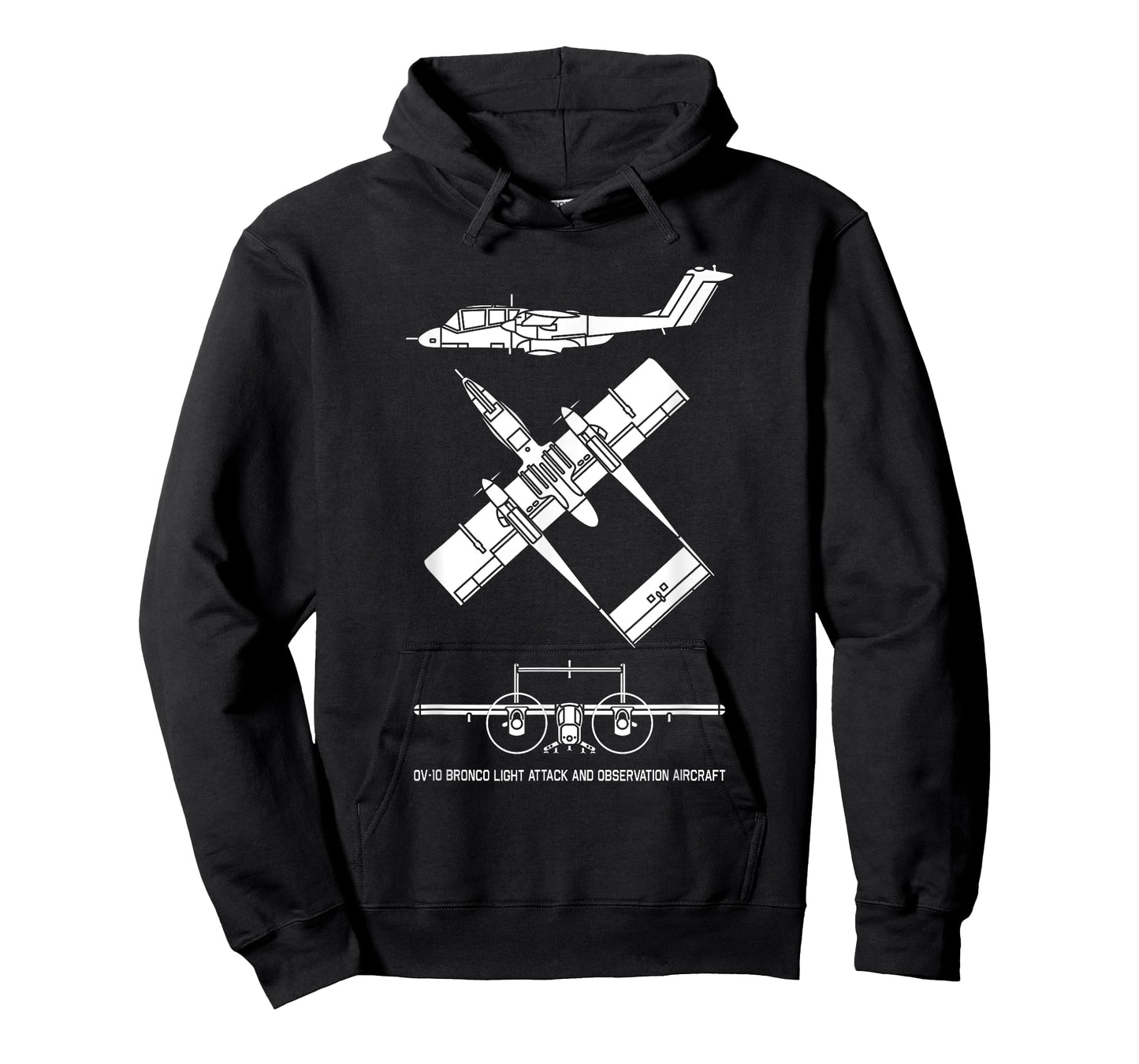 OV-10 Bronco American Plane Cutout Silhouette T-Shirt