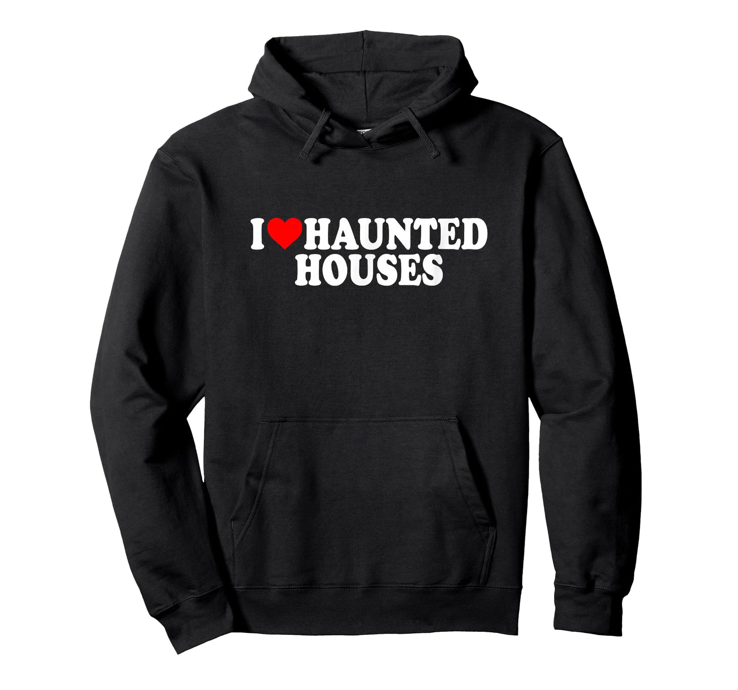 I Love Heart Haunted Houses Minimalist Halloween Scary Movie T-Shirt