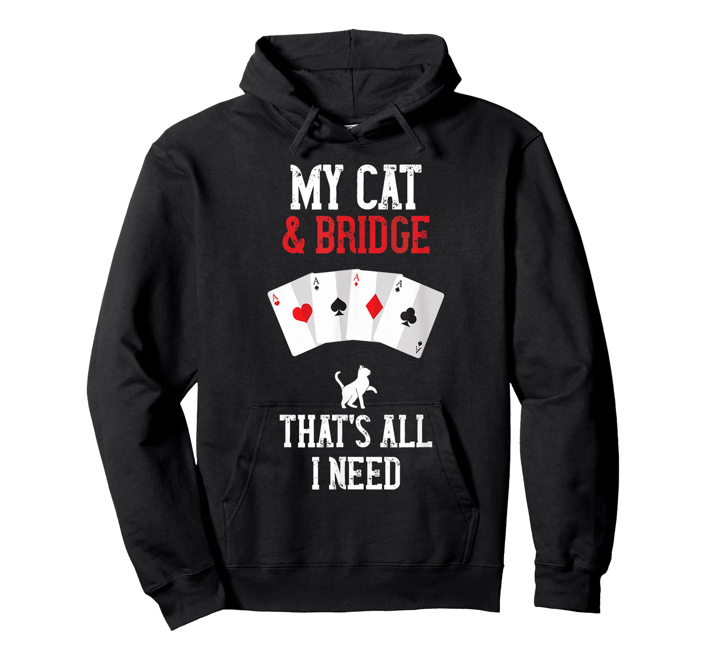 Cat All I Need Bridge Card Game Player Bridge Card Game T-Shirt