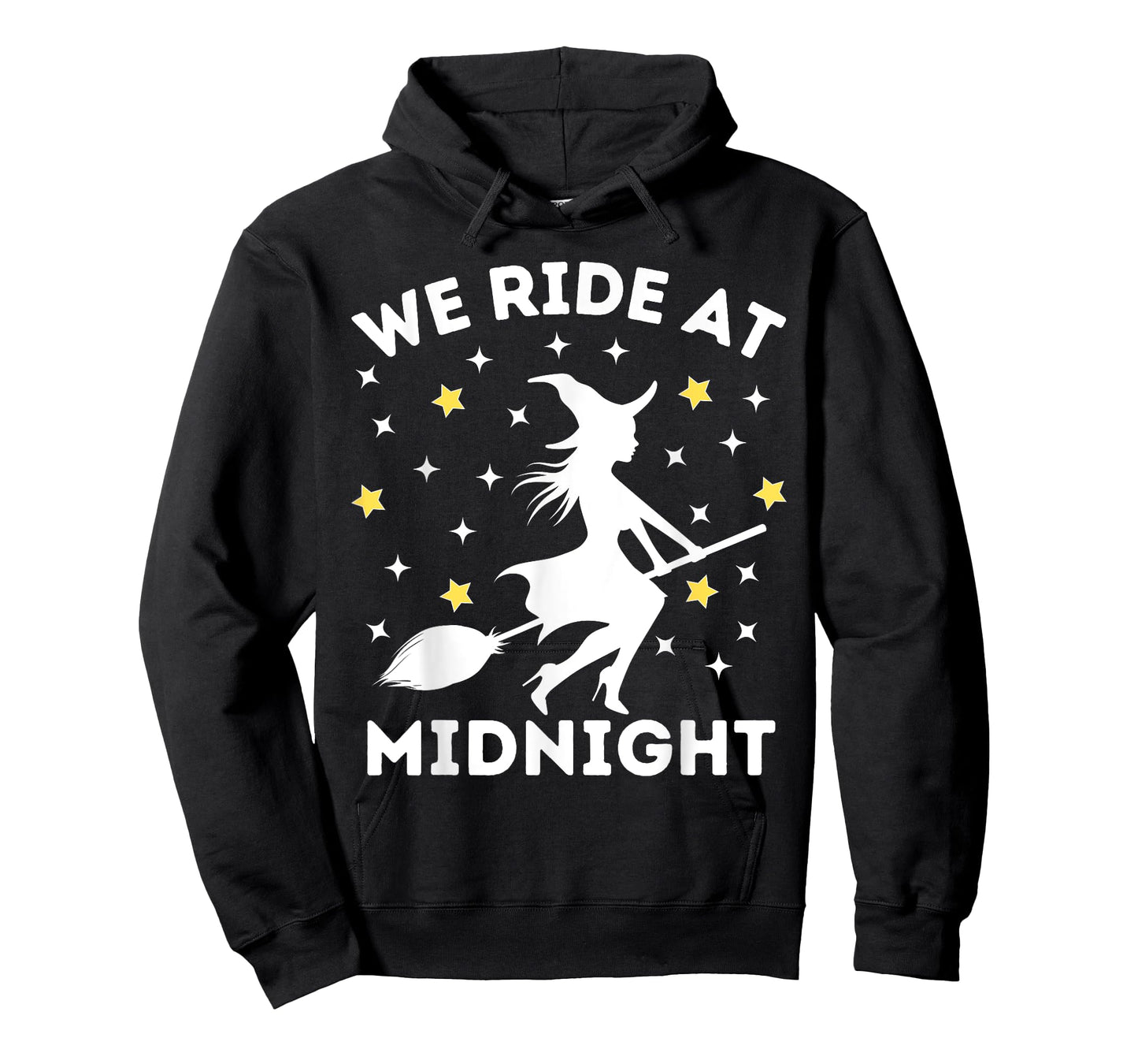 We Ride At Midnight Funny Halloween Witch Broom Costume T-Shirt