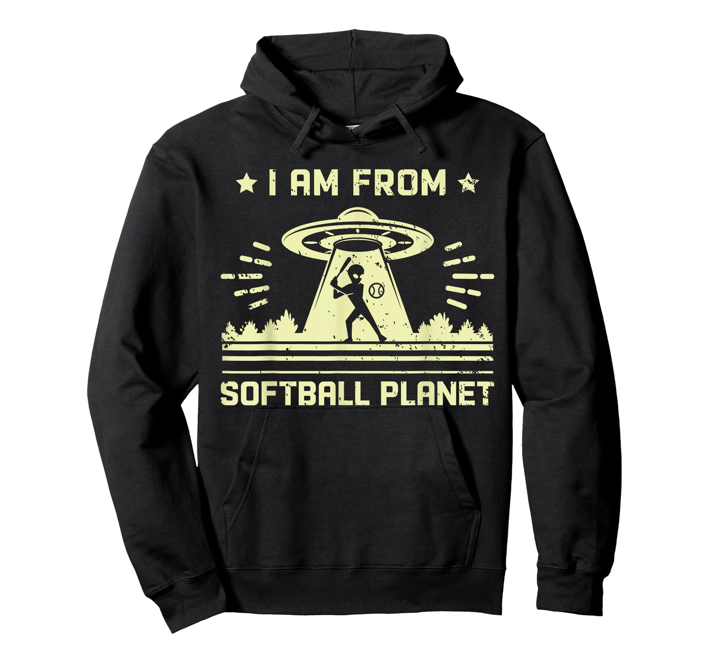 I Am From Softball Planet Funny Softball Alien T-Shirt