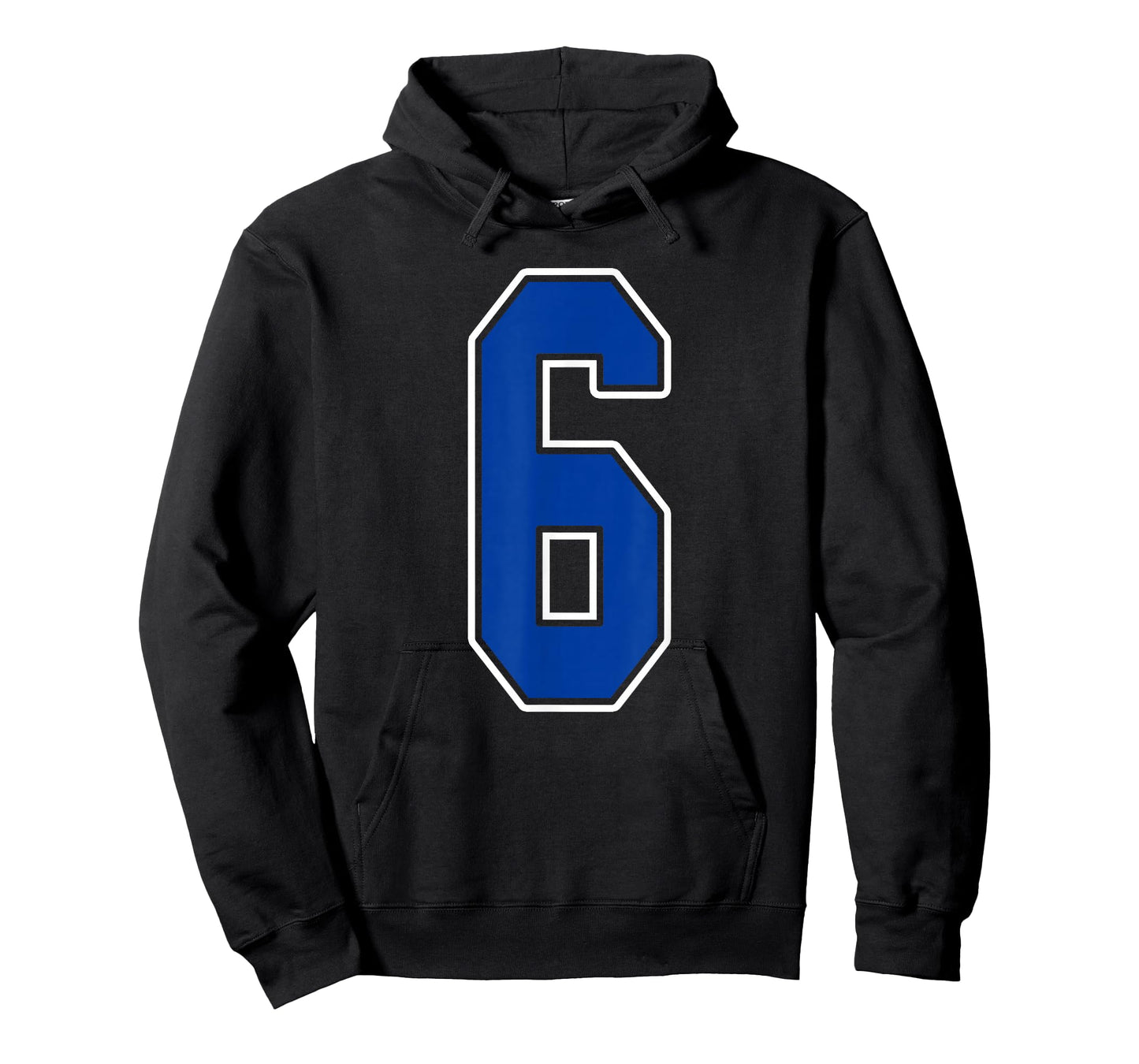 Royal Blue and White Number 6 Jersey Player Uniform #6 Fan T-Shirt