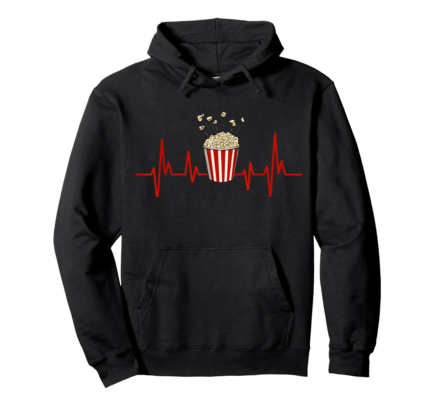 Popcorn Lover Movie Night Snack Heartbeat Popcorn T-Shirt