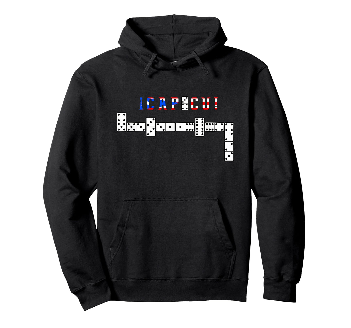 Dominoes Player Gifts By Tee Vibes Capicu Dominoes T-Shirt - Black, Unisex-Adults, Short Sleeve, Small