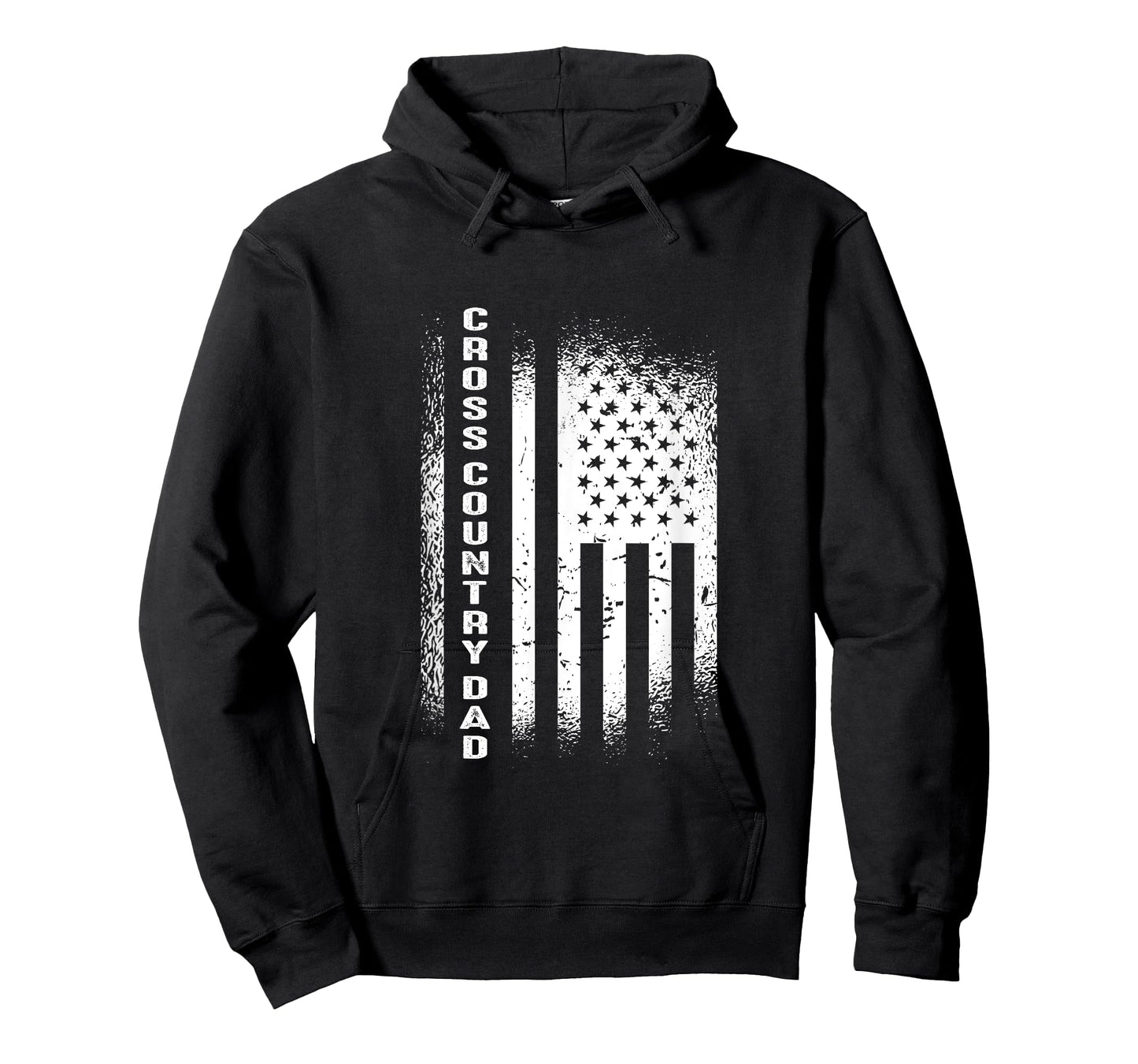 Cross Country Dad Running Vintage American Flag XC Runner T-Shirt for Men