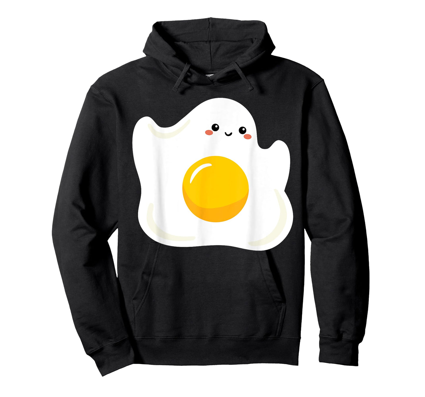Cute Ghost Fried Egg Costume Funny Halloween Egg T-Shirt