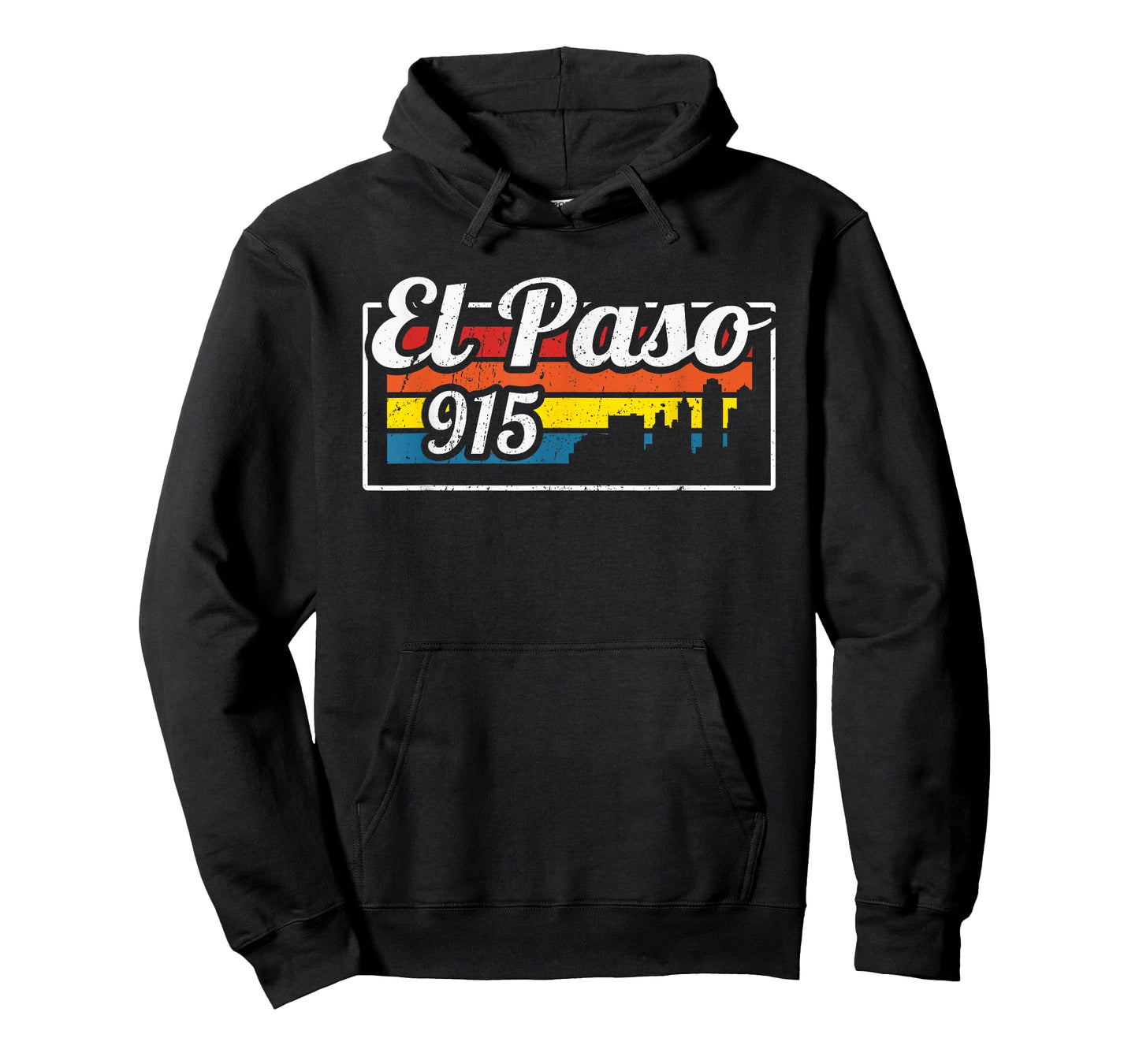 Vintage El Paso City Skyline 915 State Of Texas Retro Gift T-Shirt