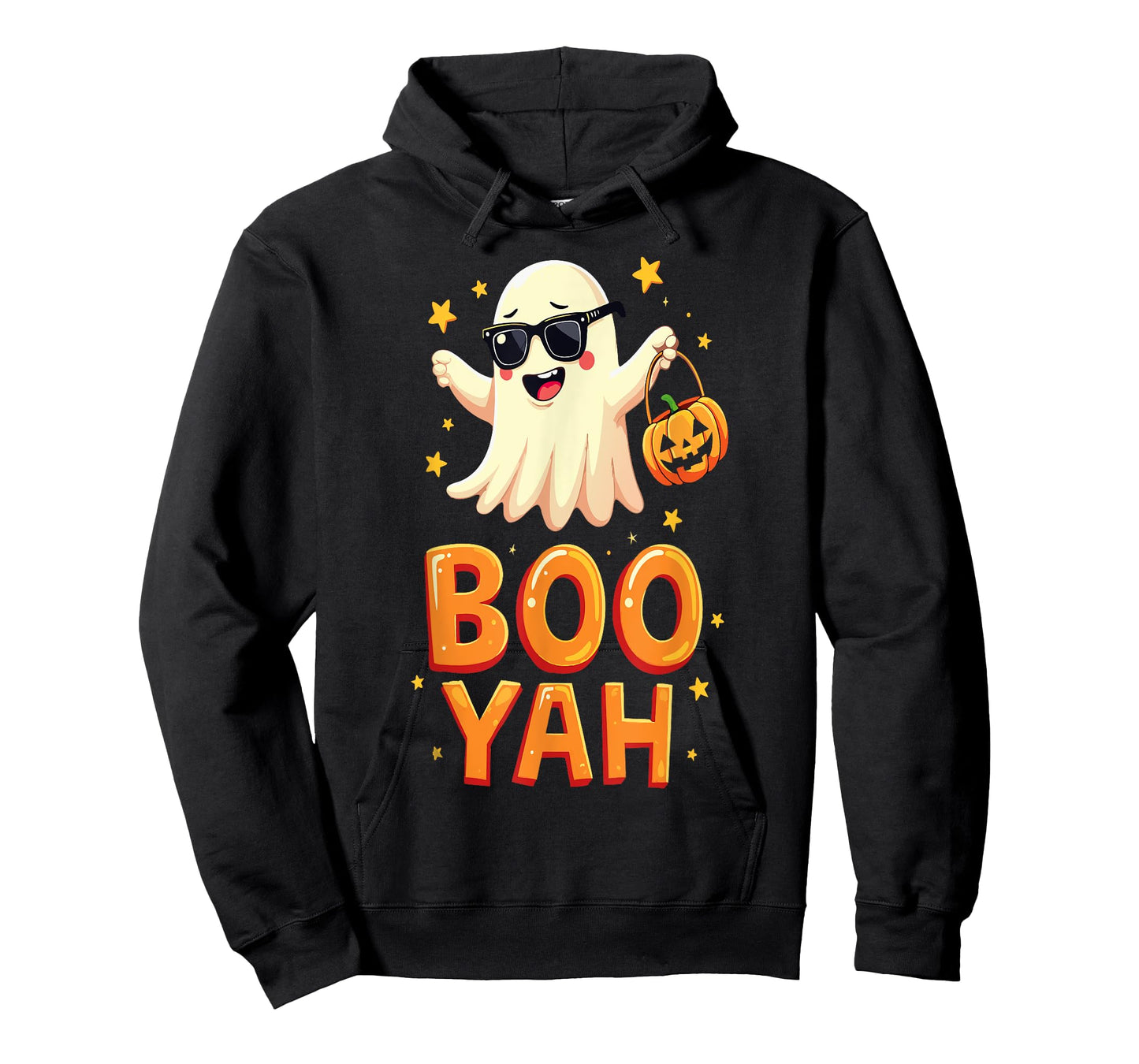 Funny Halloween Ghost Boo Yah Expression T-Shirt