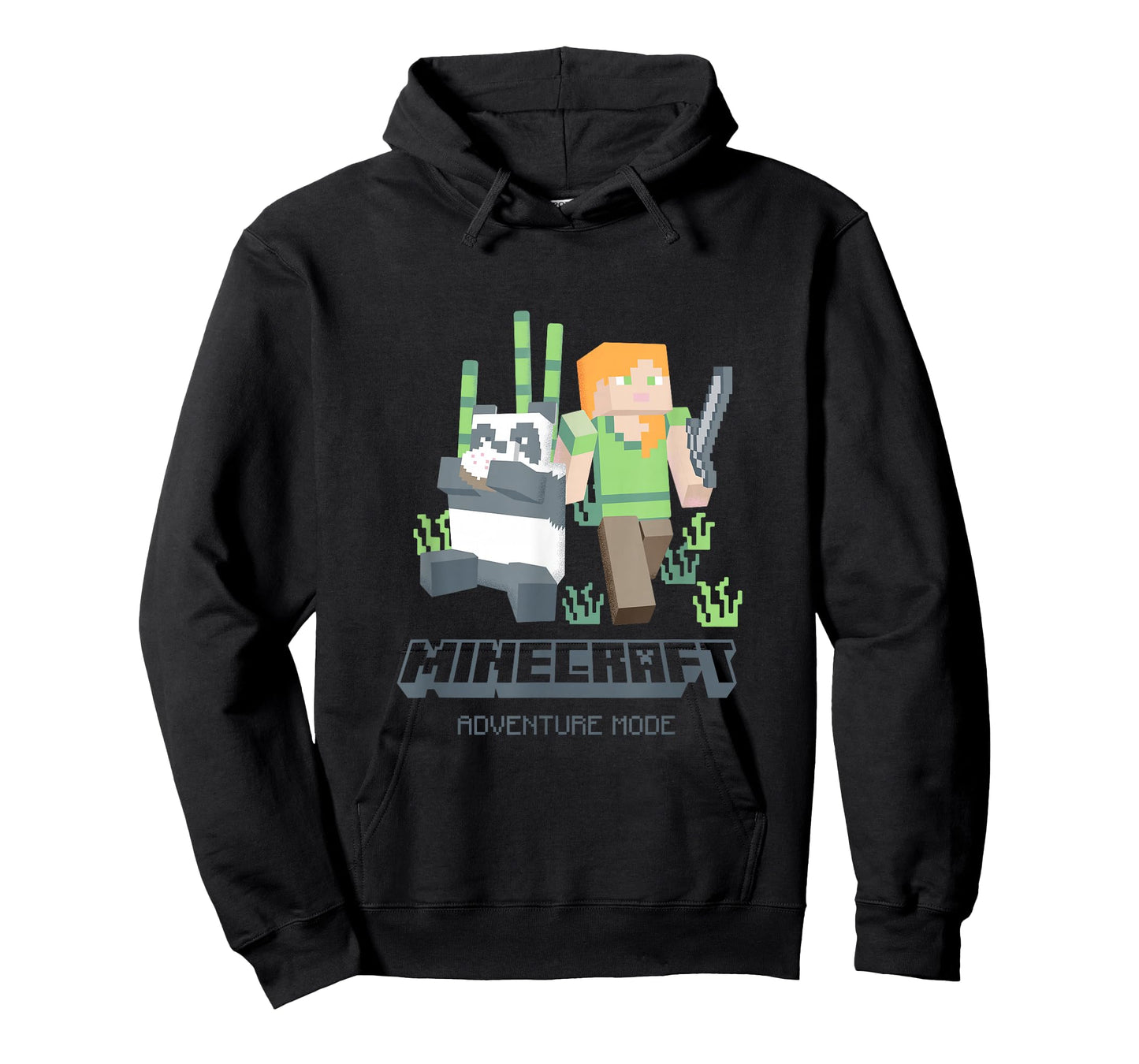 Minecraft Alex Panda Adventure Mode Pixel Design T-Shirt