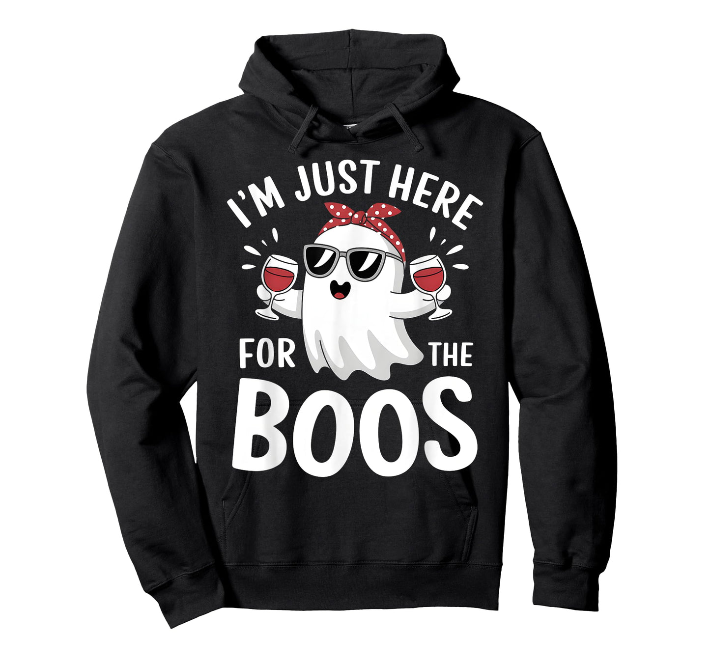 I’m Just Here for the Boos Funny Halloween Drinking Ghost T-Shirt