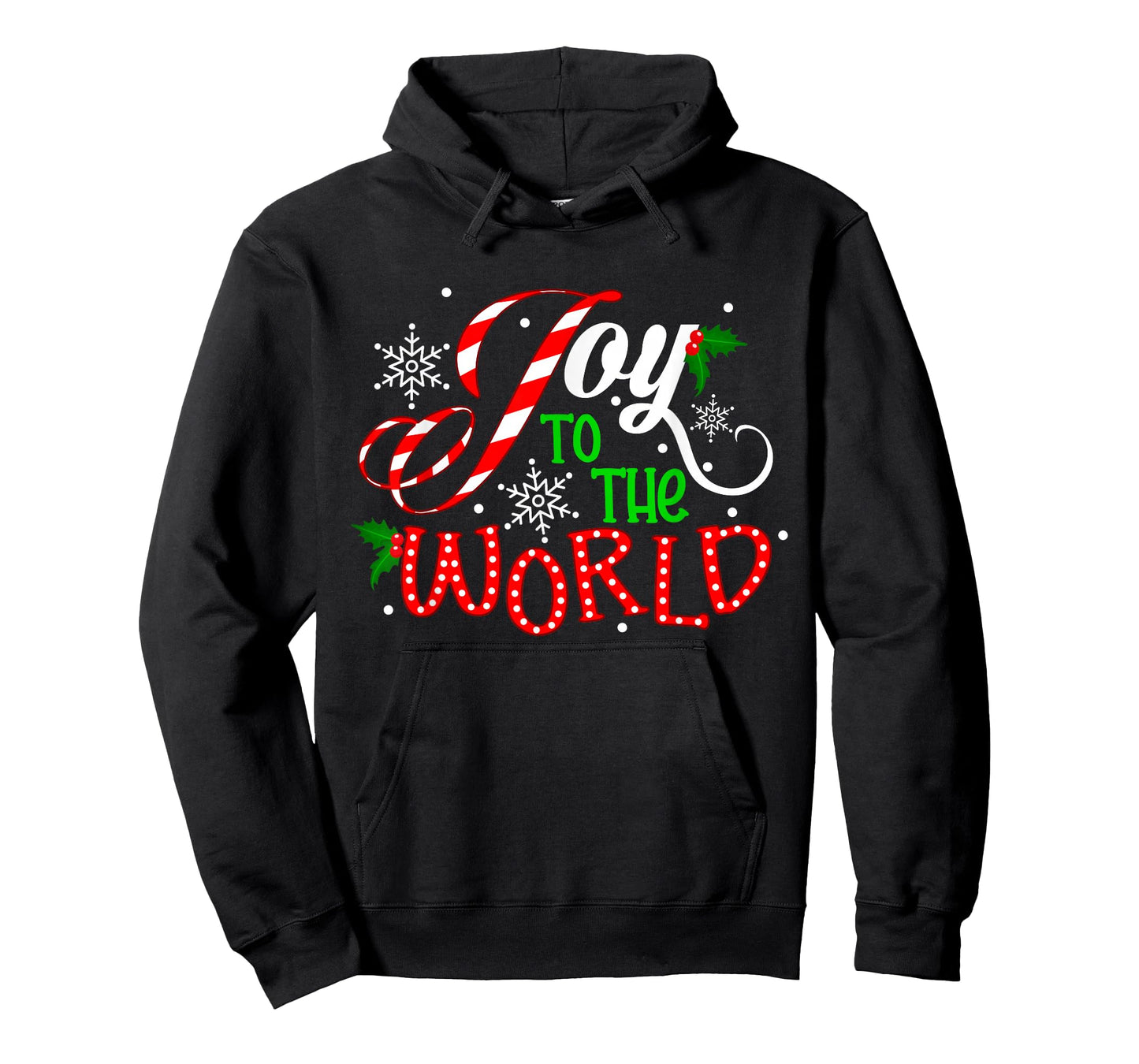 Joy To The World Candy Cane Christmas Pajamas Xmas Kids T-Shirt