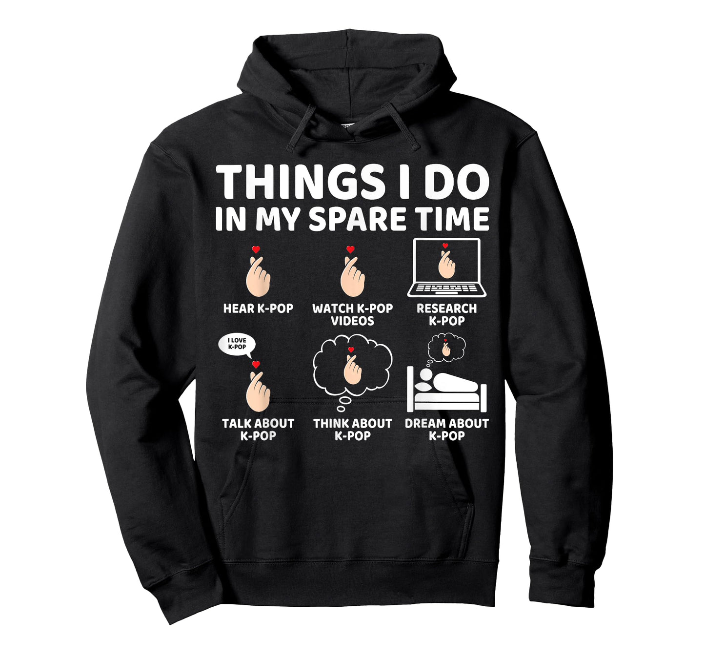 Things I Do in My Spare Time Funny K-Pop Lover Music Anime T-Shirt