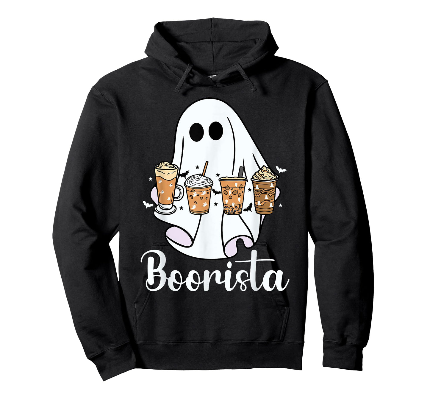 Boorista Ghost Halloween Costume Coffee Barista Ghost Funny T-Shirt