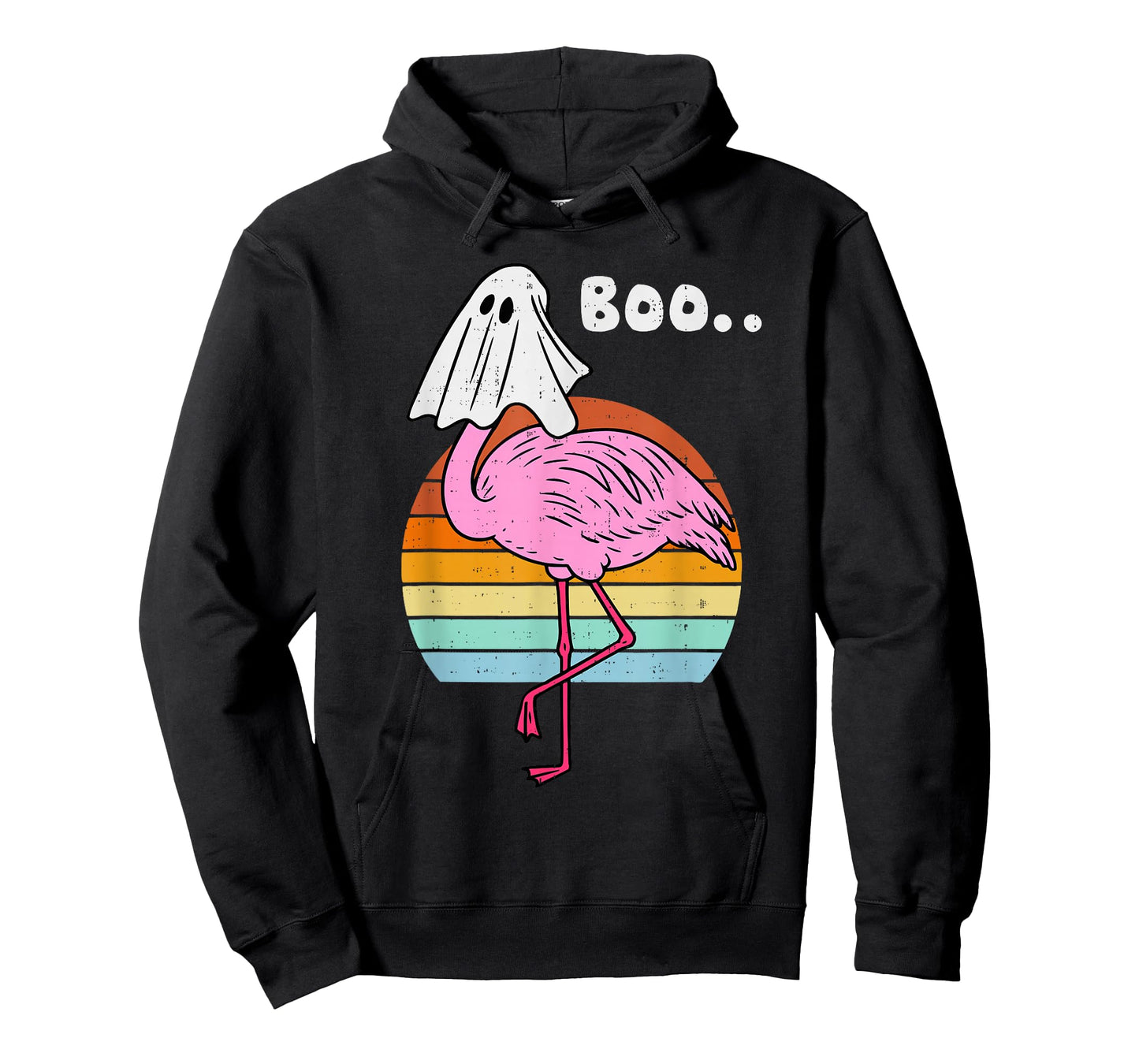 Boo Flamingo Ghost Spooky Halloween Costume Bird Animal T-Shirt