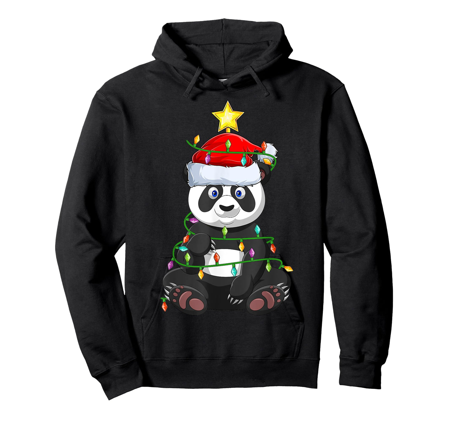 Panda Xmas Tree Lighting Santa Panda Christmas T-Shirt
