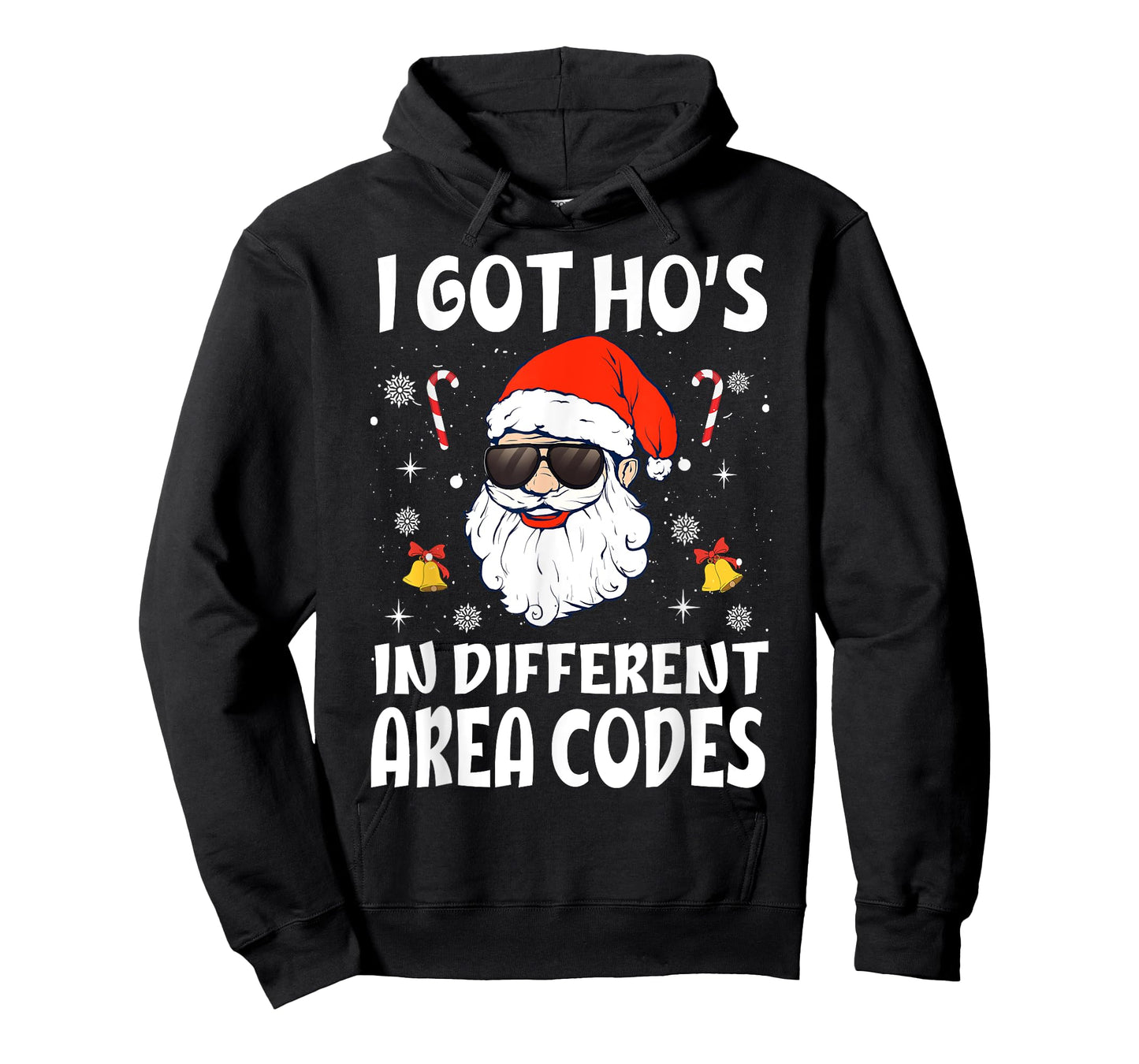I Got Ho's In Different Area Codes Naughty Santa Christmas T-Shirt
