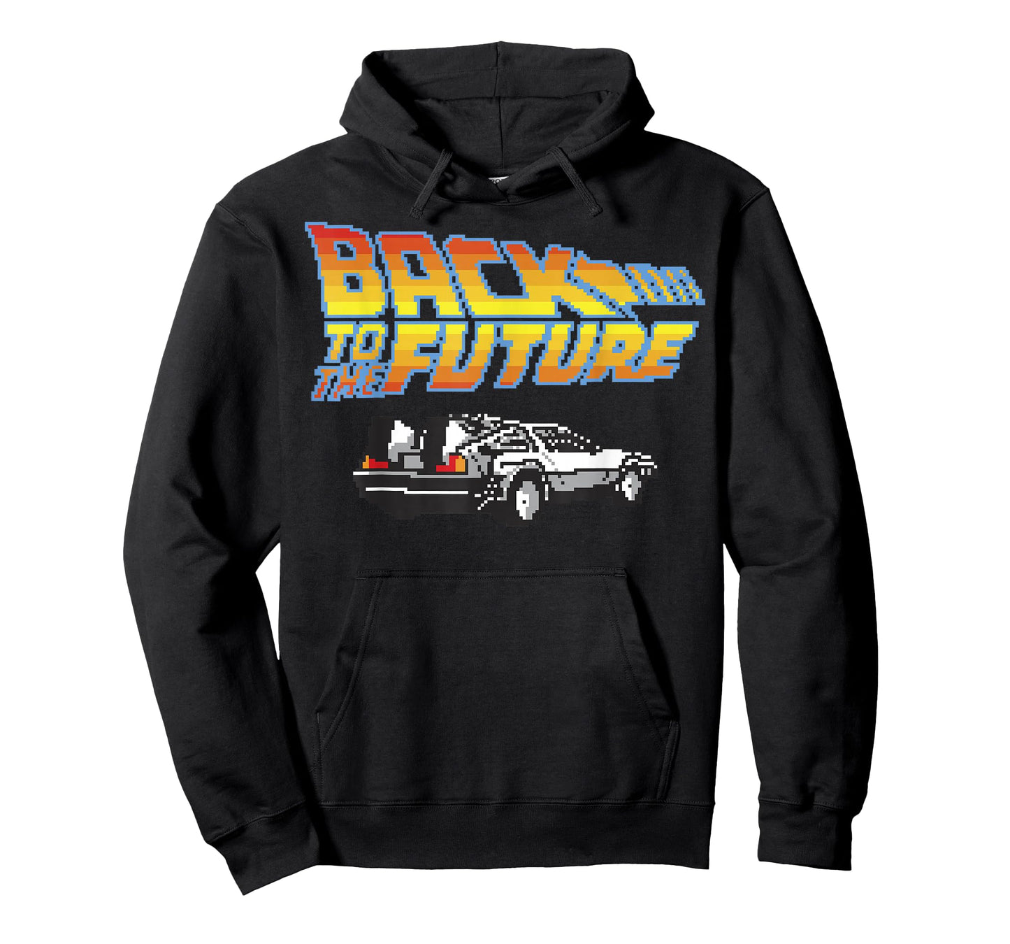 Back To The Future 8-Bit Delorean Logo Graphic T-Shirt T-Shirt