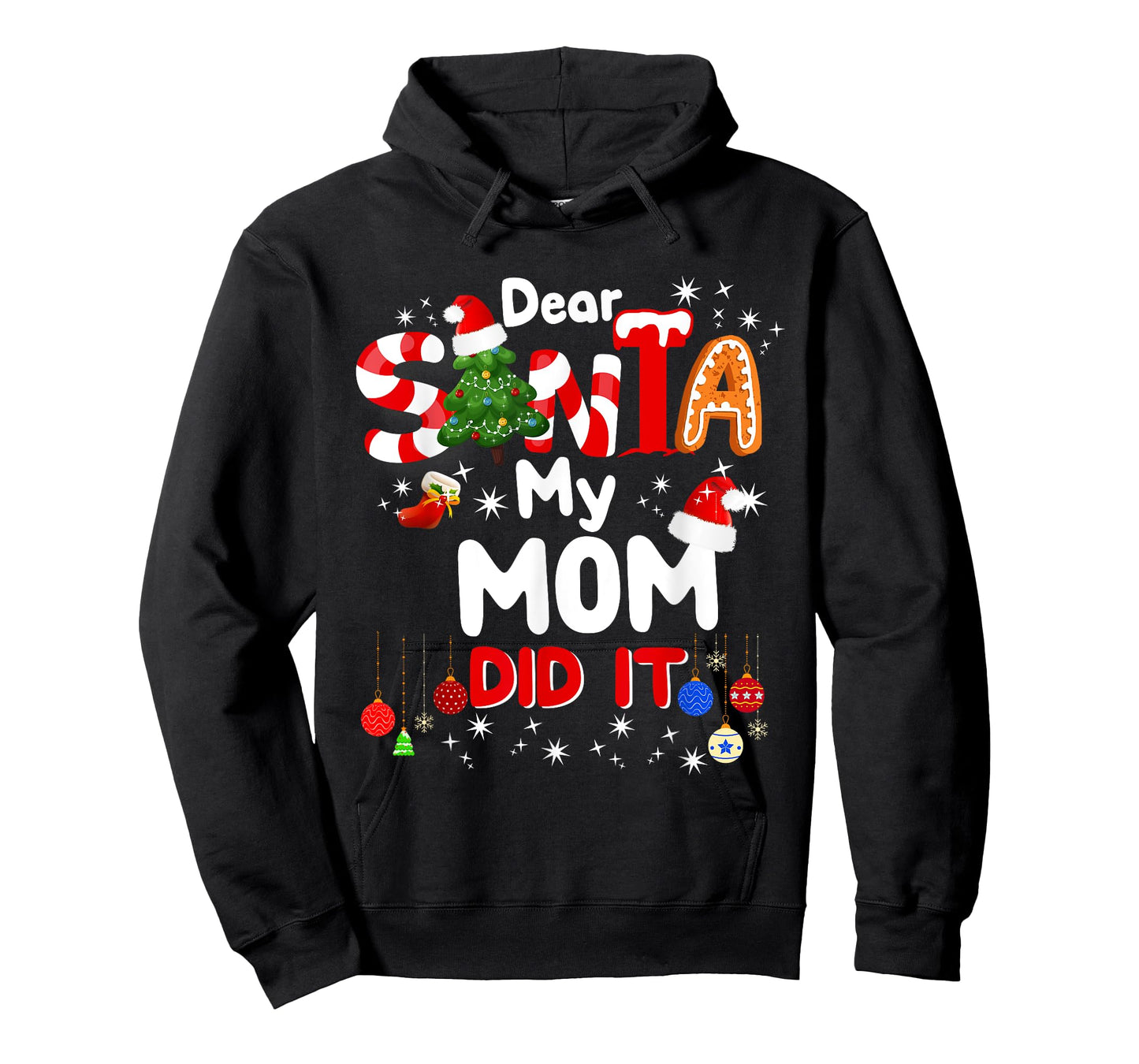 Dear Santa My Mom Did It Funny Christmas Gifts Boys Kids T-Shirt