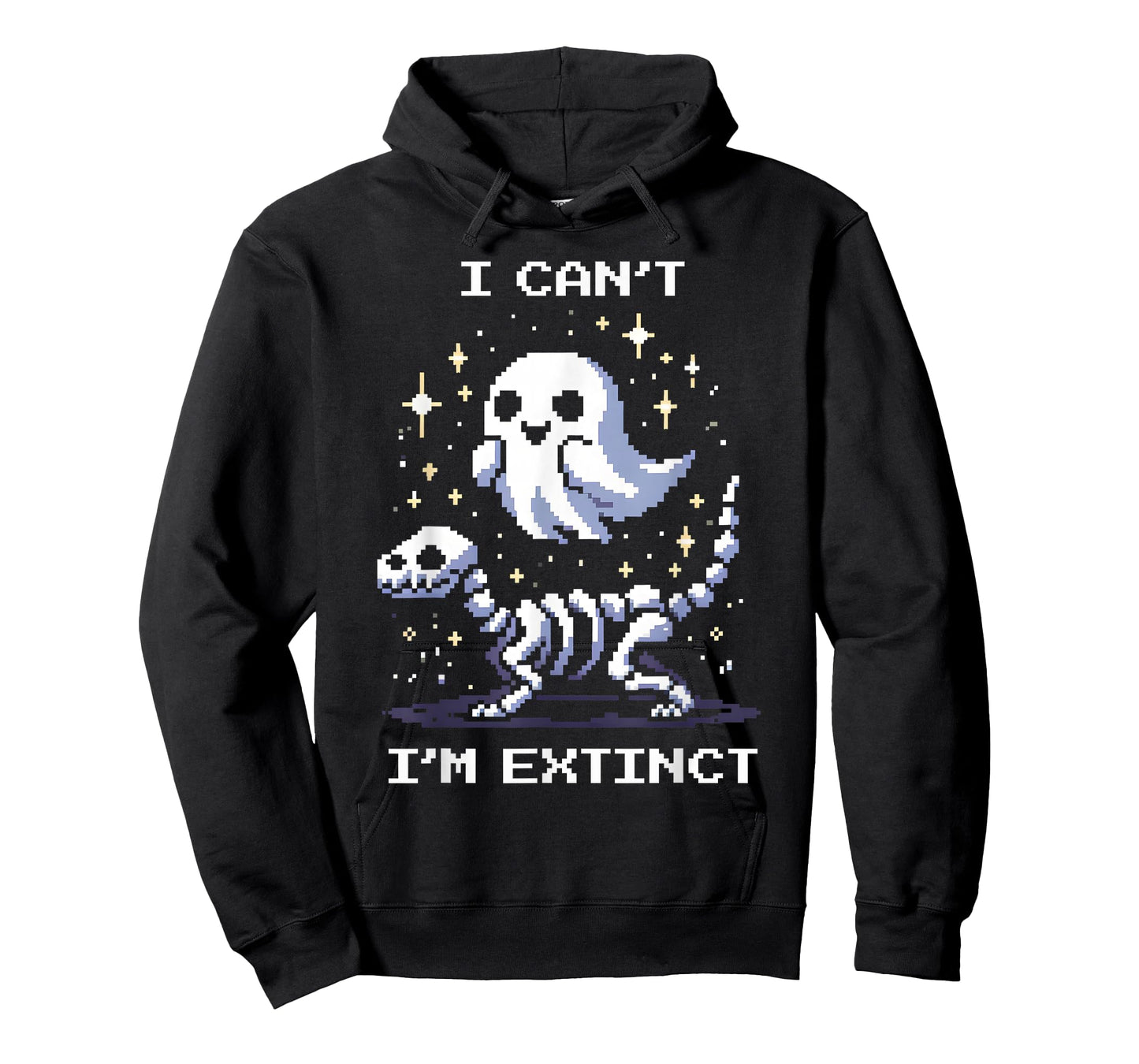 I Can’t, I’m Extinct | Pixel Art Dinosaur Fossil T-Shirt