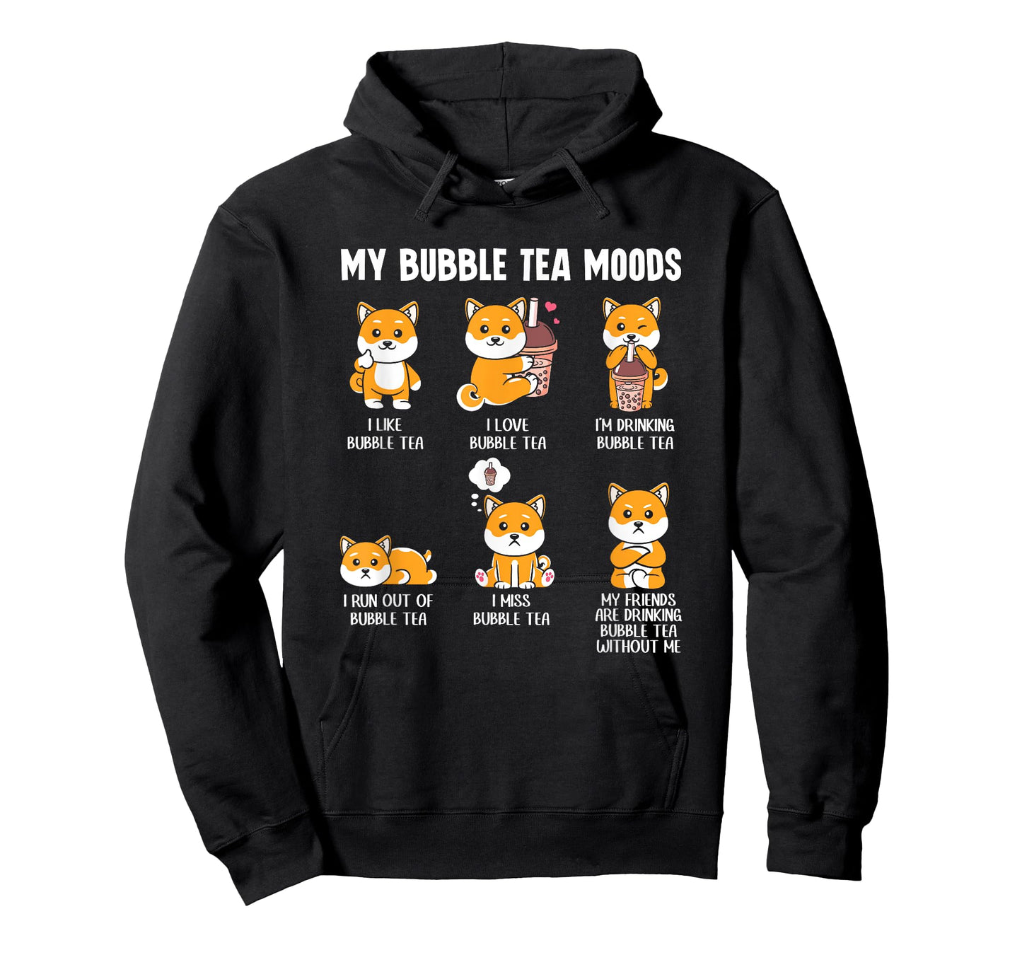 My Bubble Tea Moods Cute Kawaii Boba Tea Bubble Tea T-Shirt