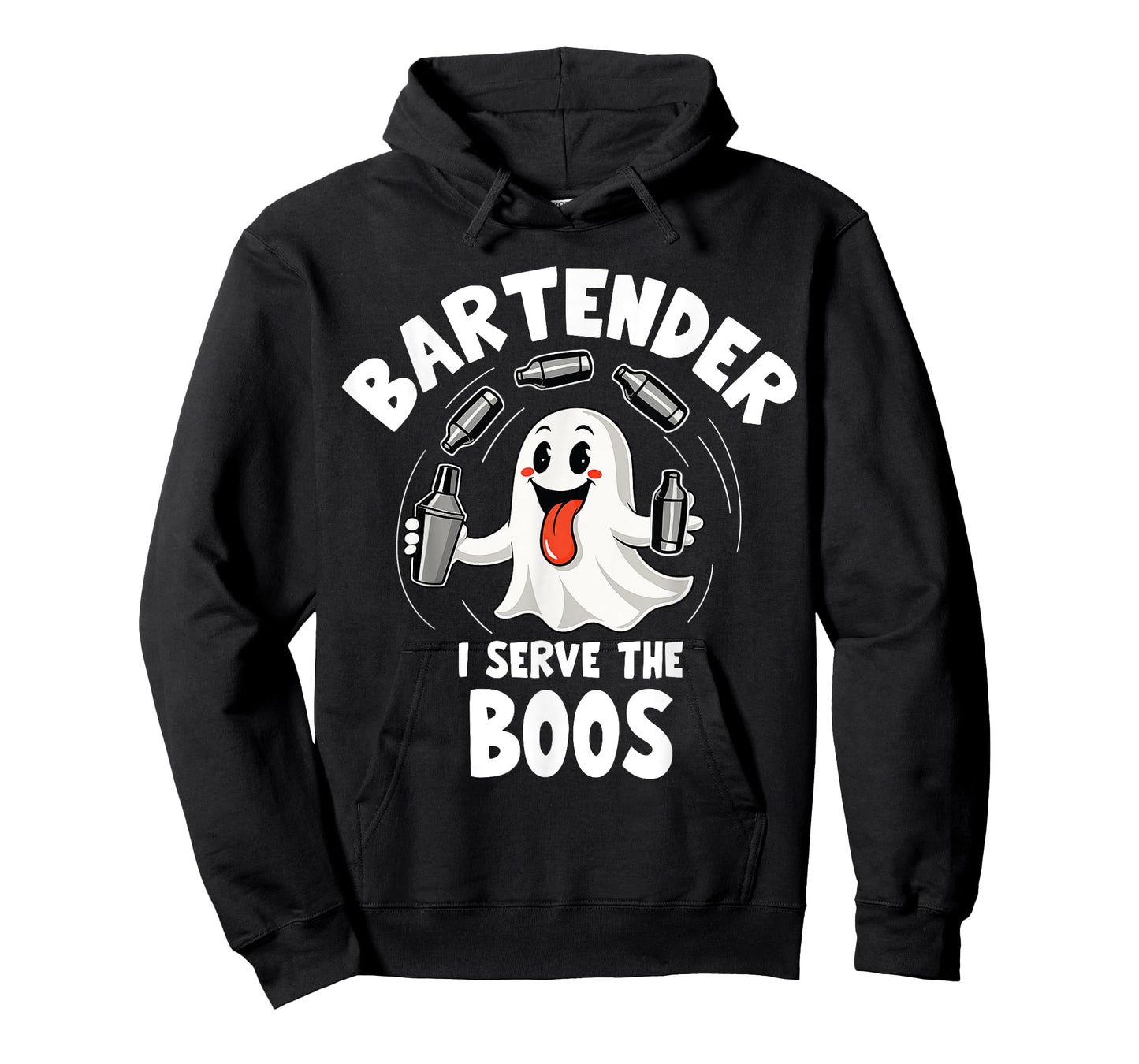 Bartender Halloween Costume I Serve The Boos Men Women T-Shirt