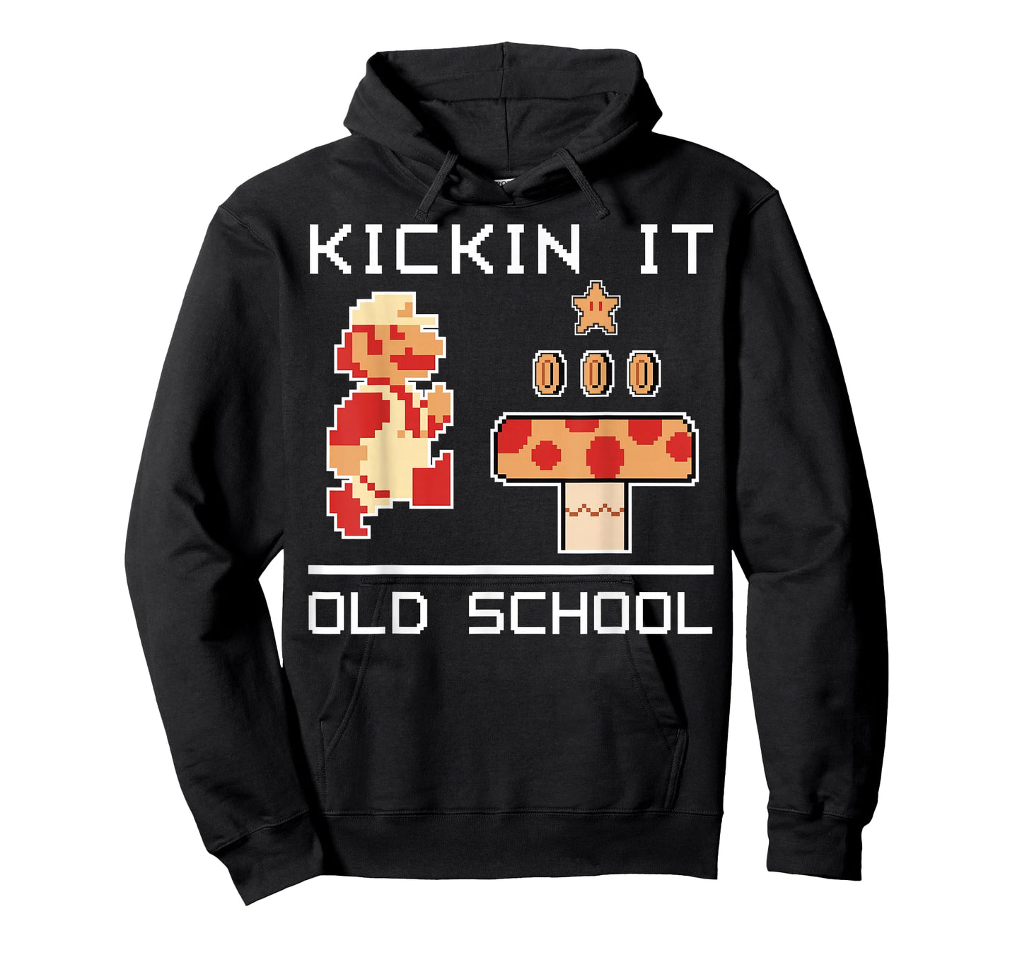 Super Mario Kickin' It Old School Vintage Text Poster T-Shirt
