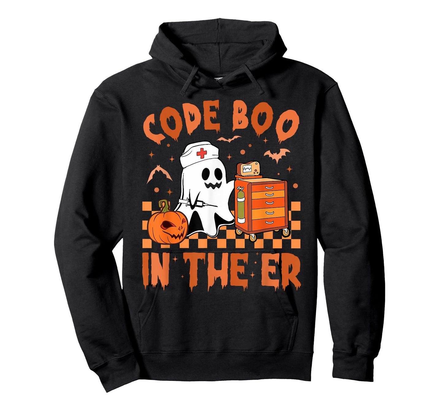Retro Code Boo In The ER ICU Nurses Boo-jee Ghost Halloween T-Shirt
