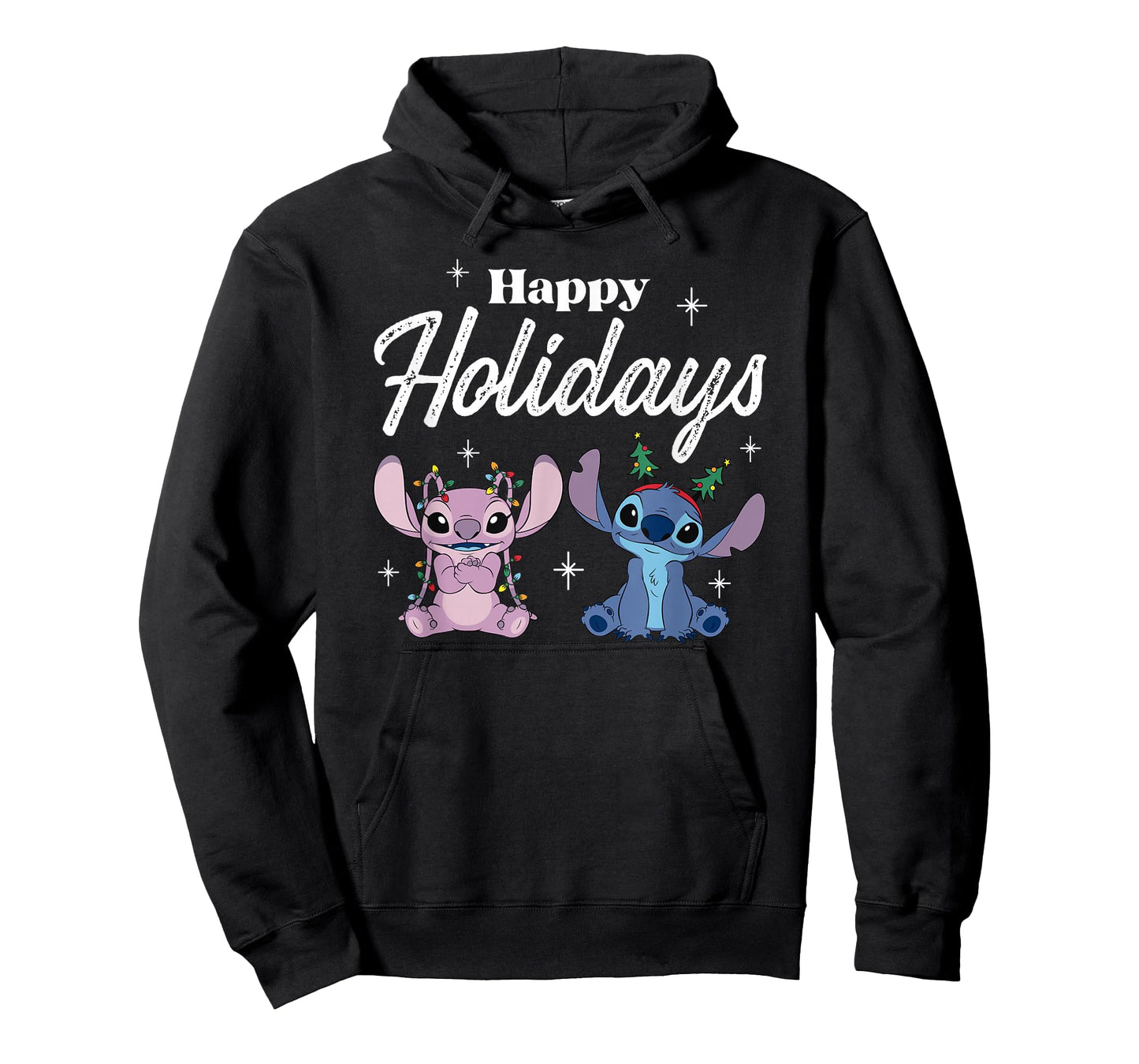 Disney Lilo & Stitch Christmas Happy Holidays Stitch & Angel T-Shirt