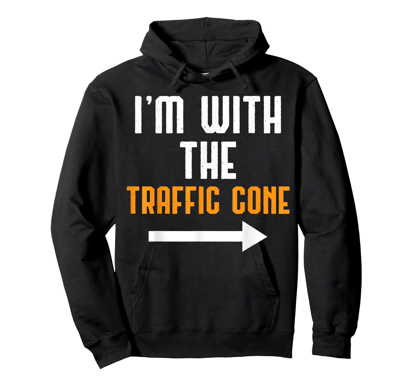 I'm With The Traffic Cone Costume Funny Halloween Couple T-Shirt