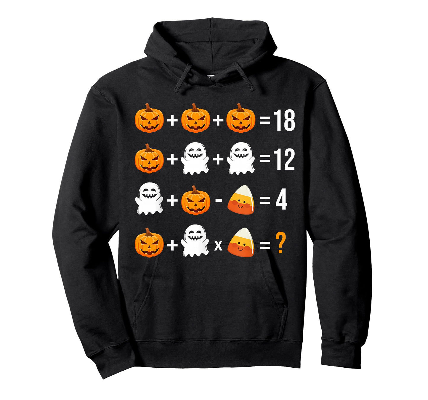 Math Teacher Halloween Equation Pumpkin Ghost Candy corn T-Shirt