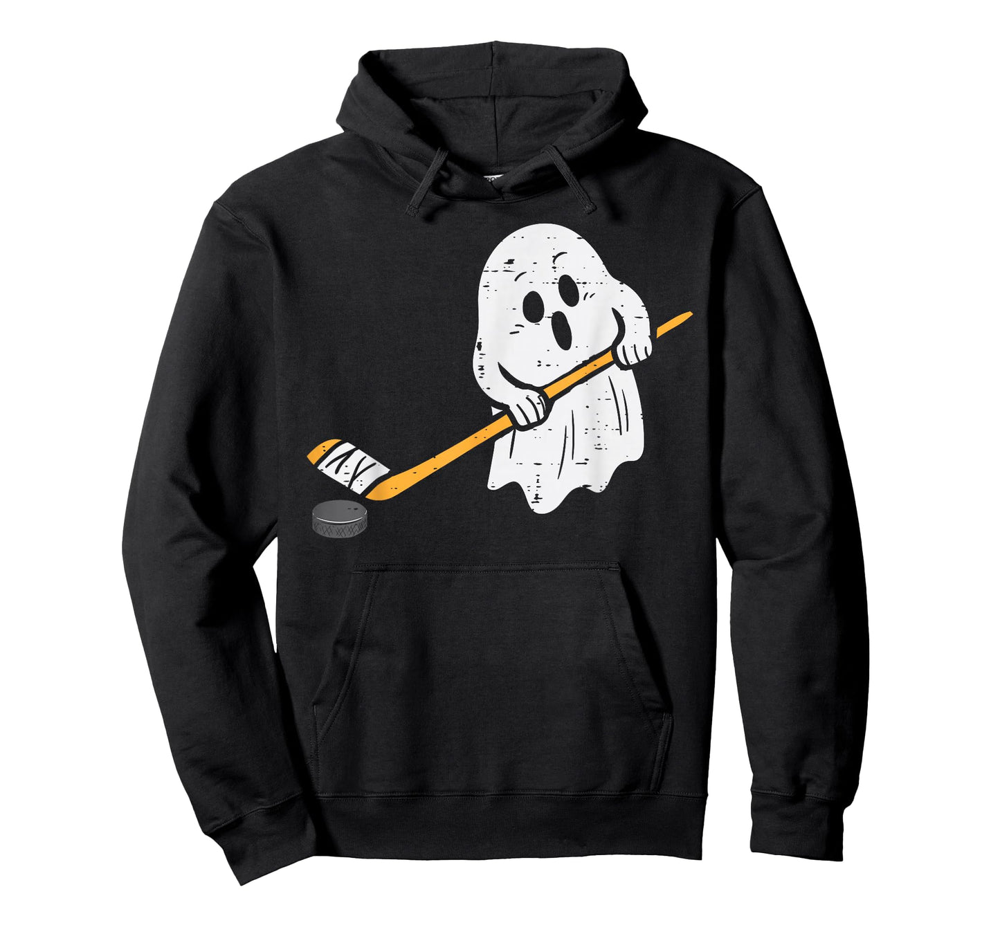 Ghost Playing Ice Hockey Halloween Costume Sports Men Boys T-Shirt