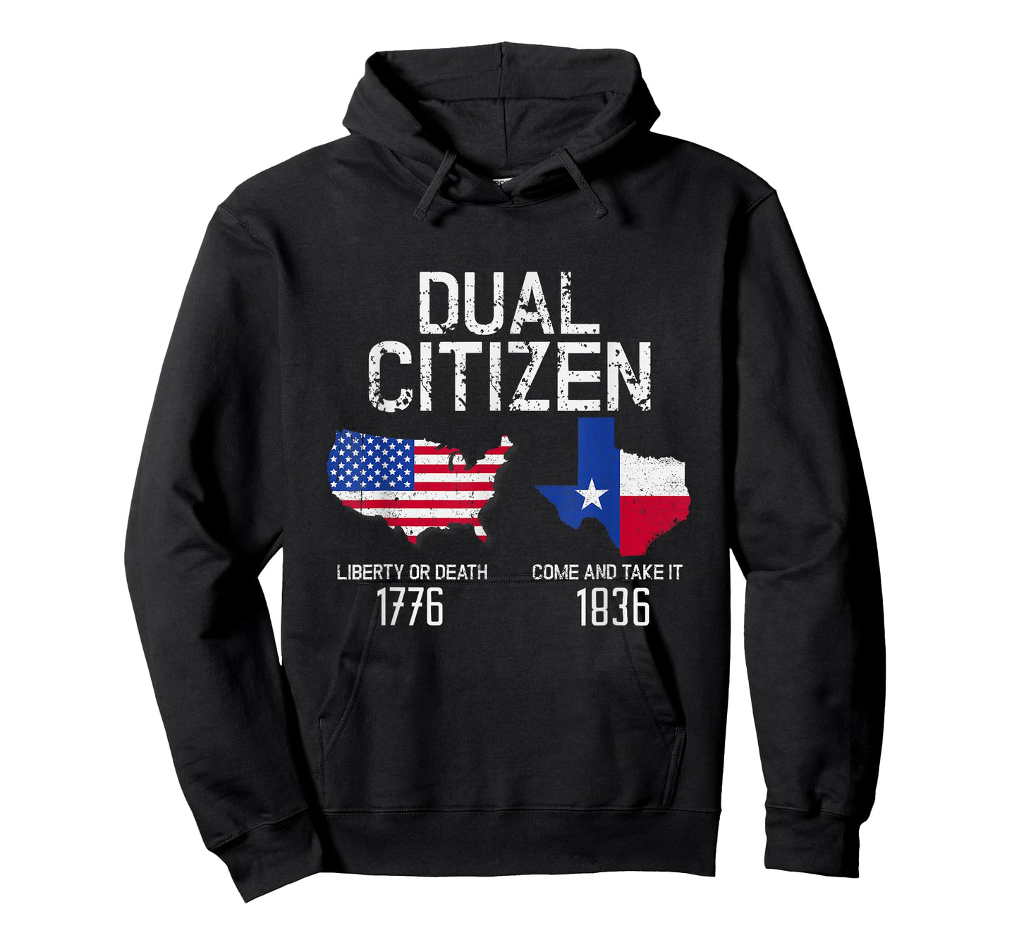 Dual Citizen Texas Pride Born and Raise USA TX Map Flag T-Shirt