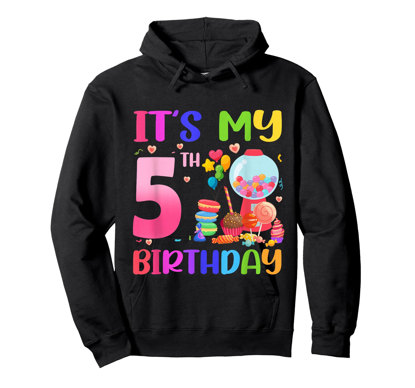 It's My 5th Birthday Girl Candy Candyland 5 Year Old T-Shirt