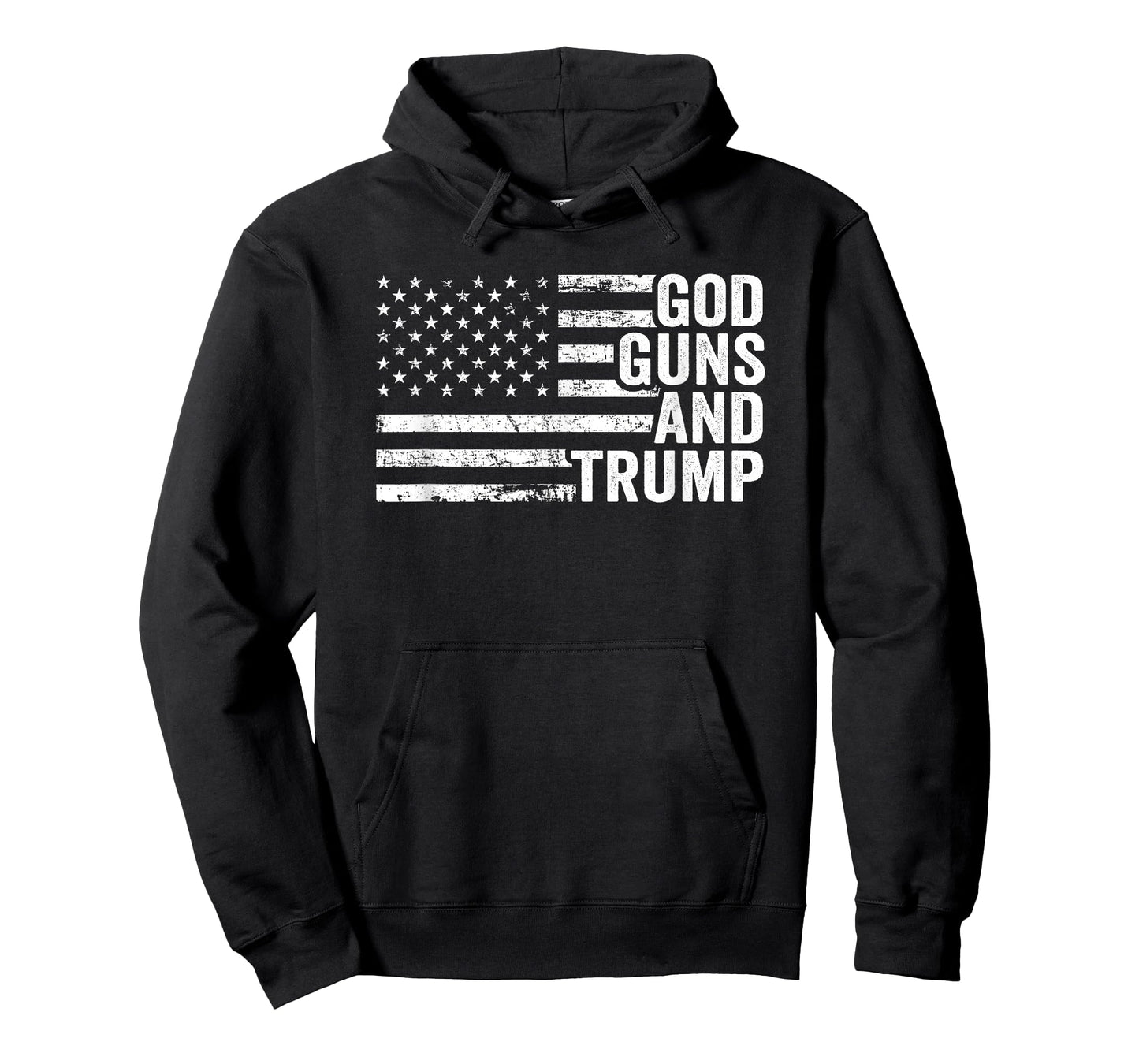 God Guns And Trump - Funny Pro Gun Republican USA Flag T-Shirt