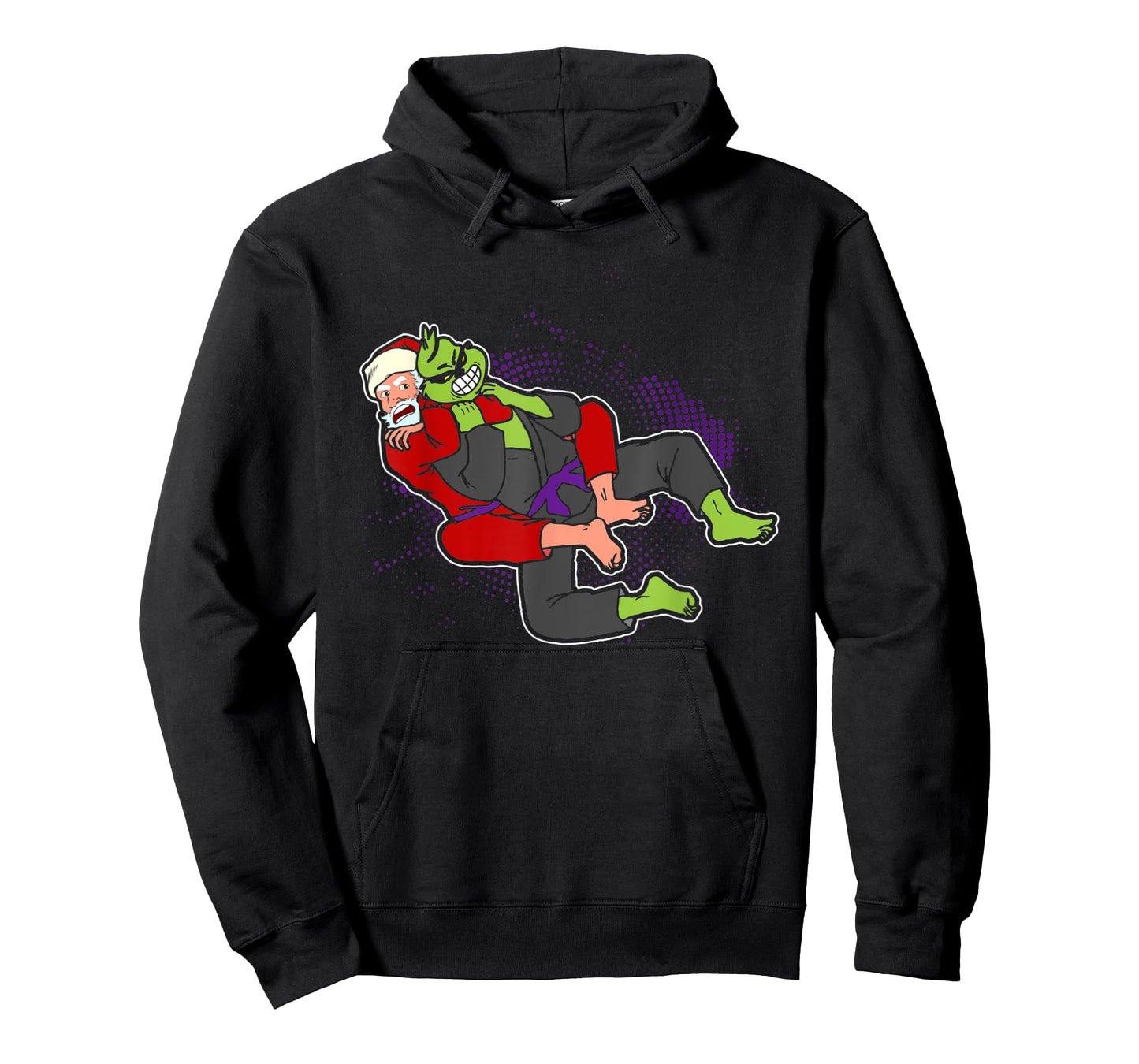 Santa strangles monster holiday Jiu jitsu martial arts mma T-Shirt