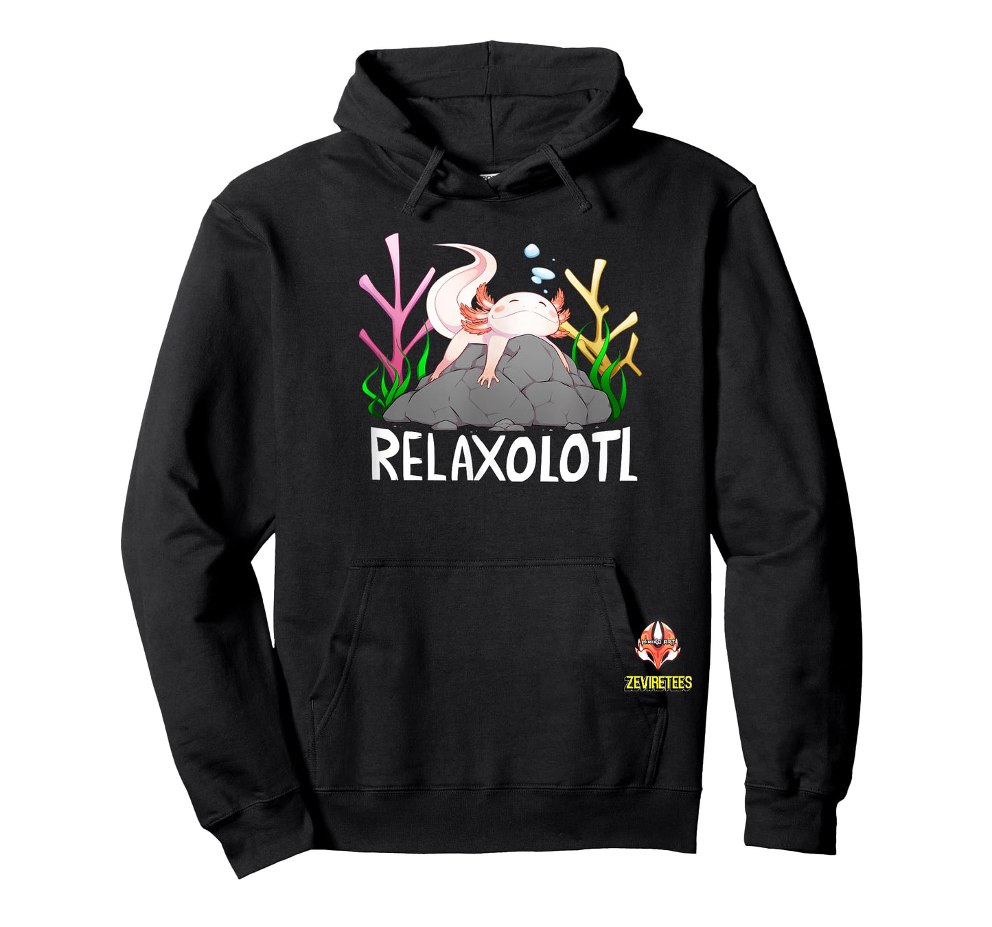 Relaxolotl a cute relaxing axolotl on a rock T-Shirt